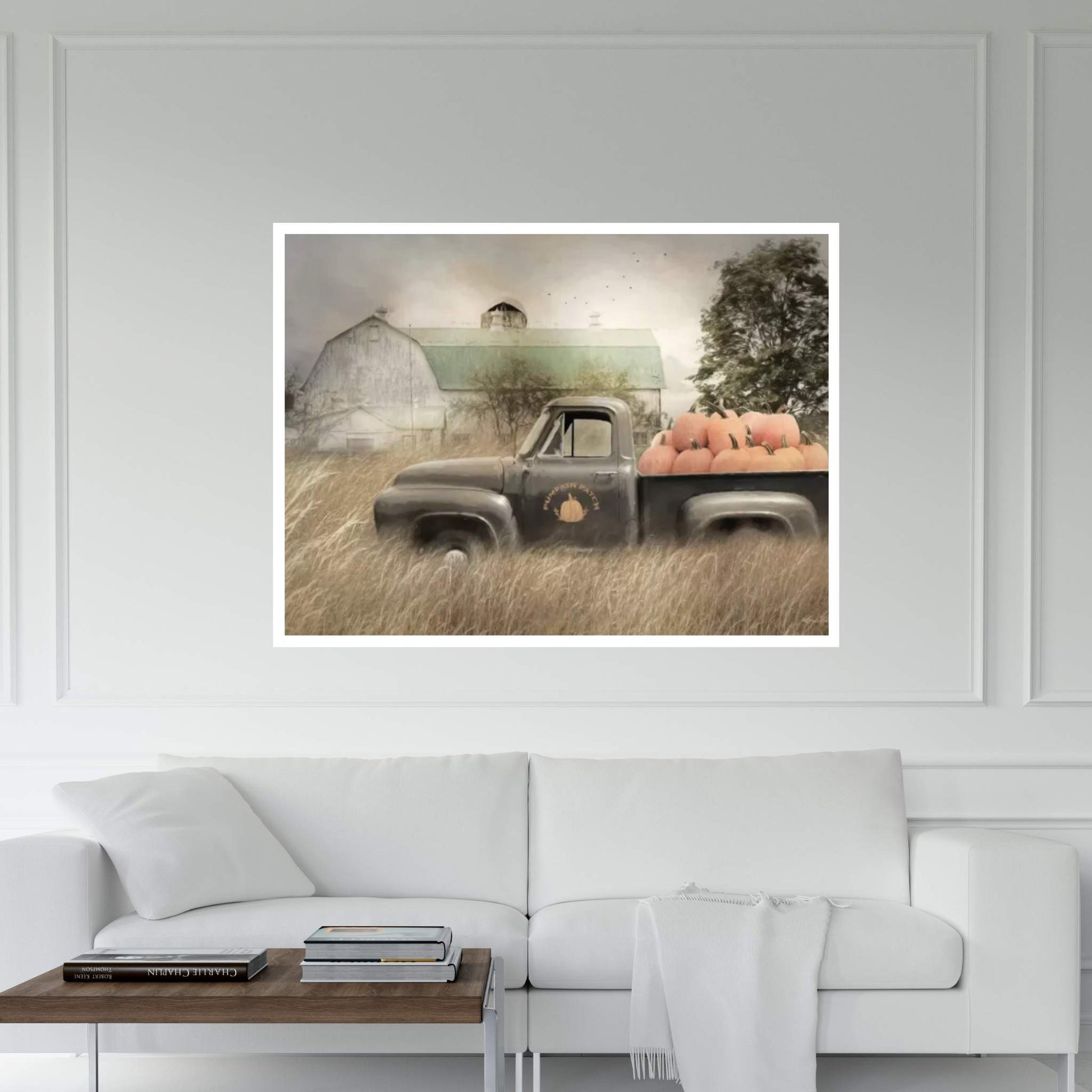 Happy Harvest Truck Canvas Wall Art - Y Canvas