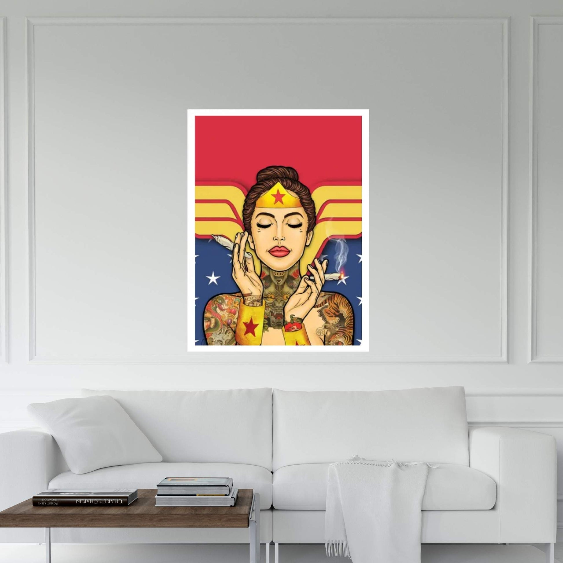 Wonder Woman Stoner Canvas Wall Art - Y Canvas