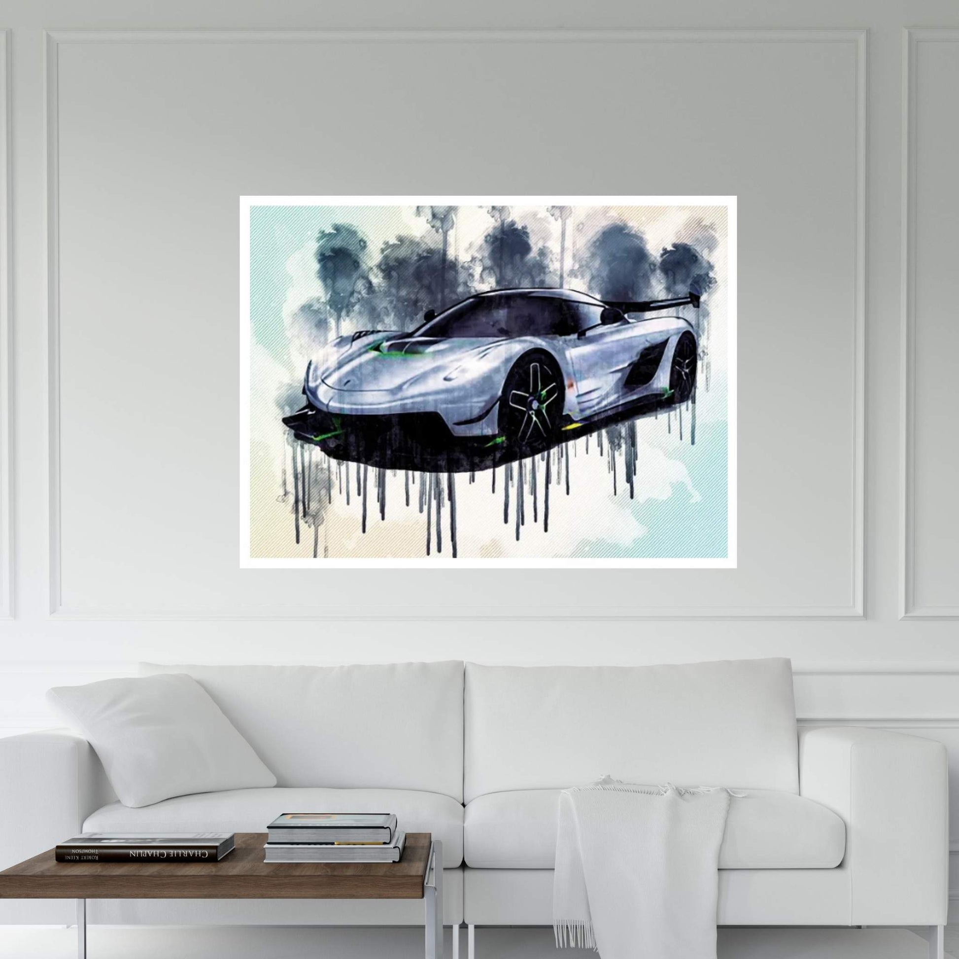 Koenigsegg Jesko 2020 Hypercar Front View New Luxury Supercar Canvas Wall Art - Y Canvas