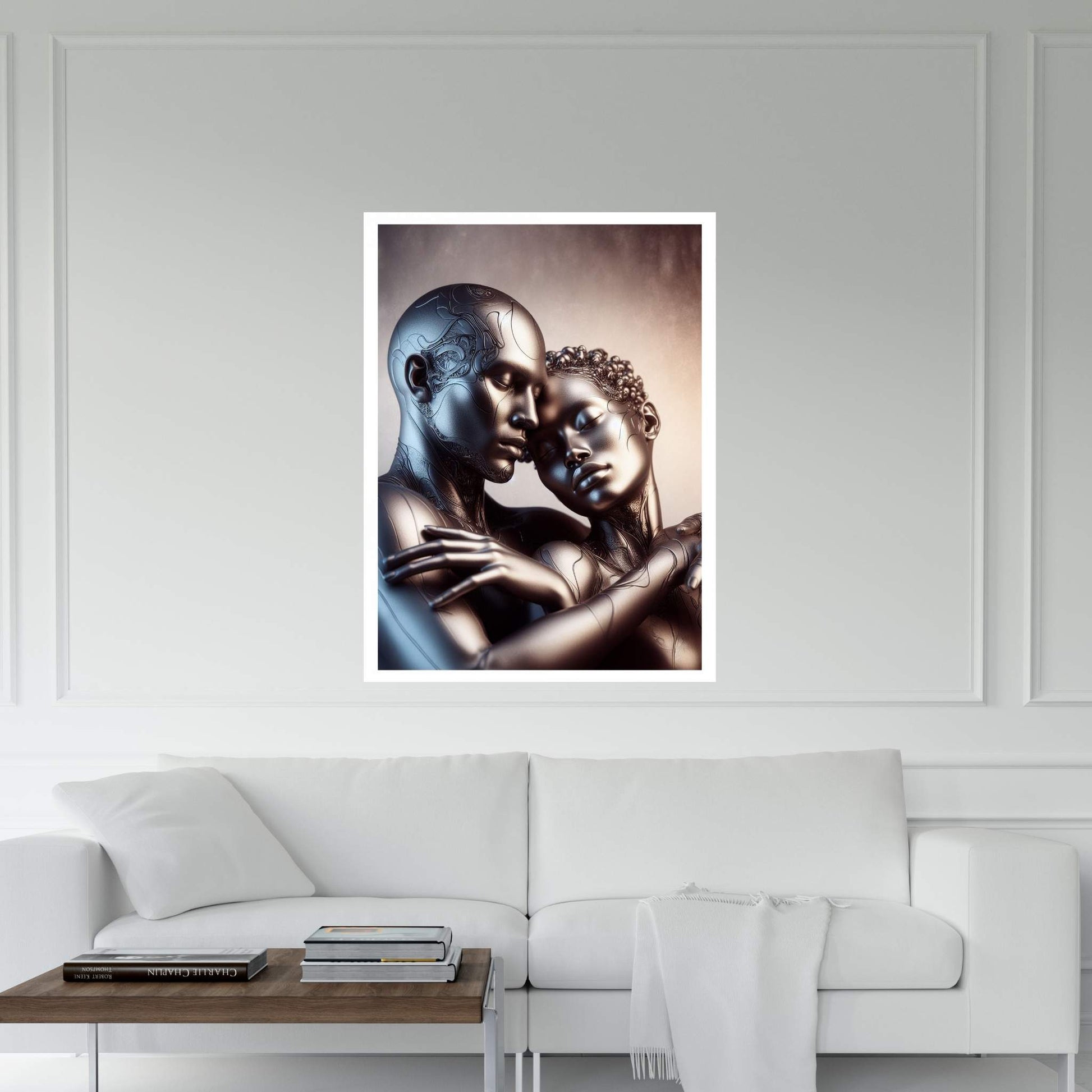 Metalic Love Couple Canvas Wall Art - Y Canvas