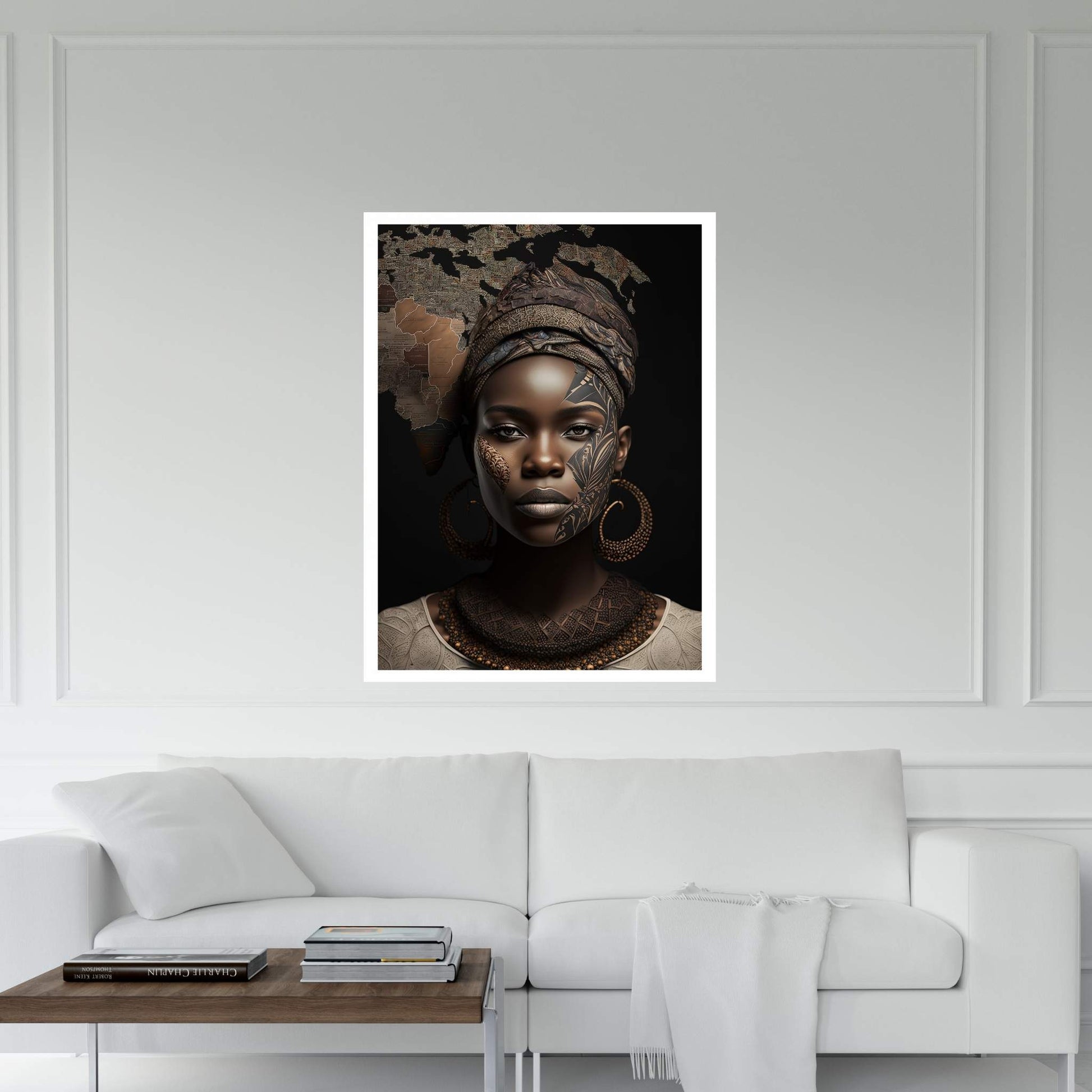 African Black Woman Canvas Wall Art Home Decor - Y Canvas