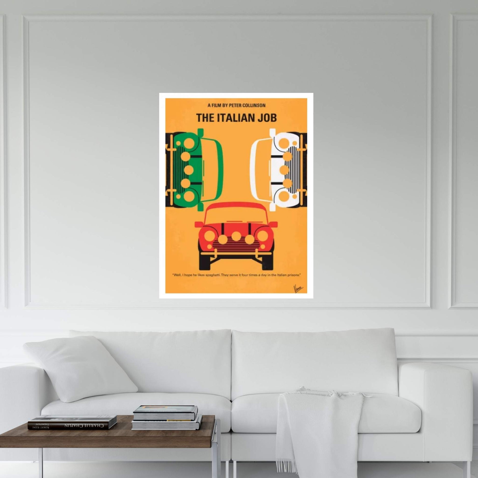 The Italian Job Minimal Movie Poster Canvas Wall Art - Y Canvas