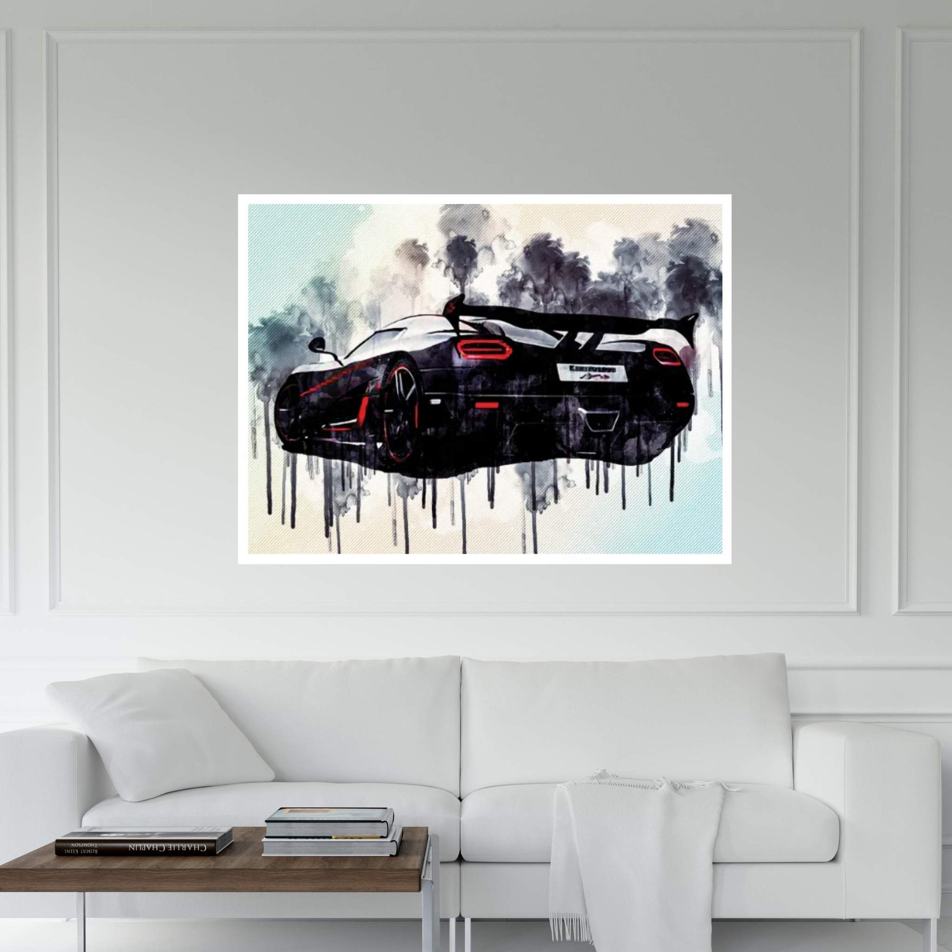 Koenigsegg Agera Rs 2017 Hypercar Rear View Carbon Case Tuning Supercar Canvas Wall Art - Y Canvas