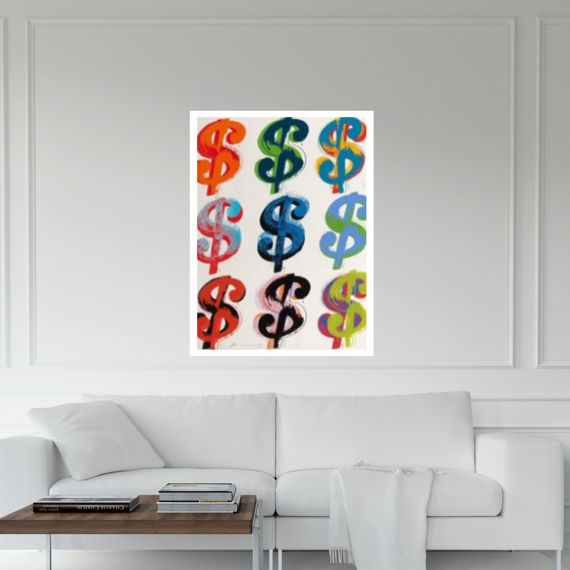 Rare Andy Warhol Dollar Sign Canvas Wall Art poster, Andy Warhol Art Canvas, Wall Art Decor - Y Canvas