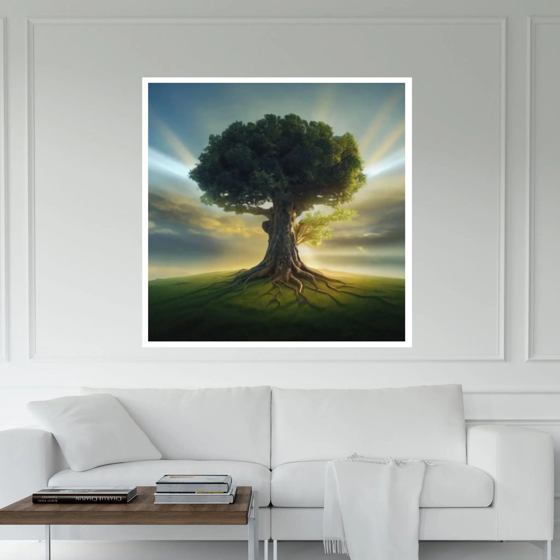 Landscape Tree On Canvas Print Wall Art Abstract Oil Tree Artwork Contemporary Tree Art Modern Tree Paintings - Y Canvas