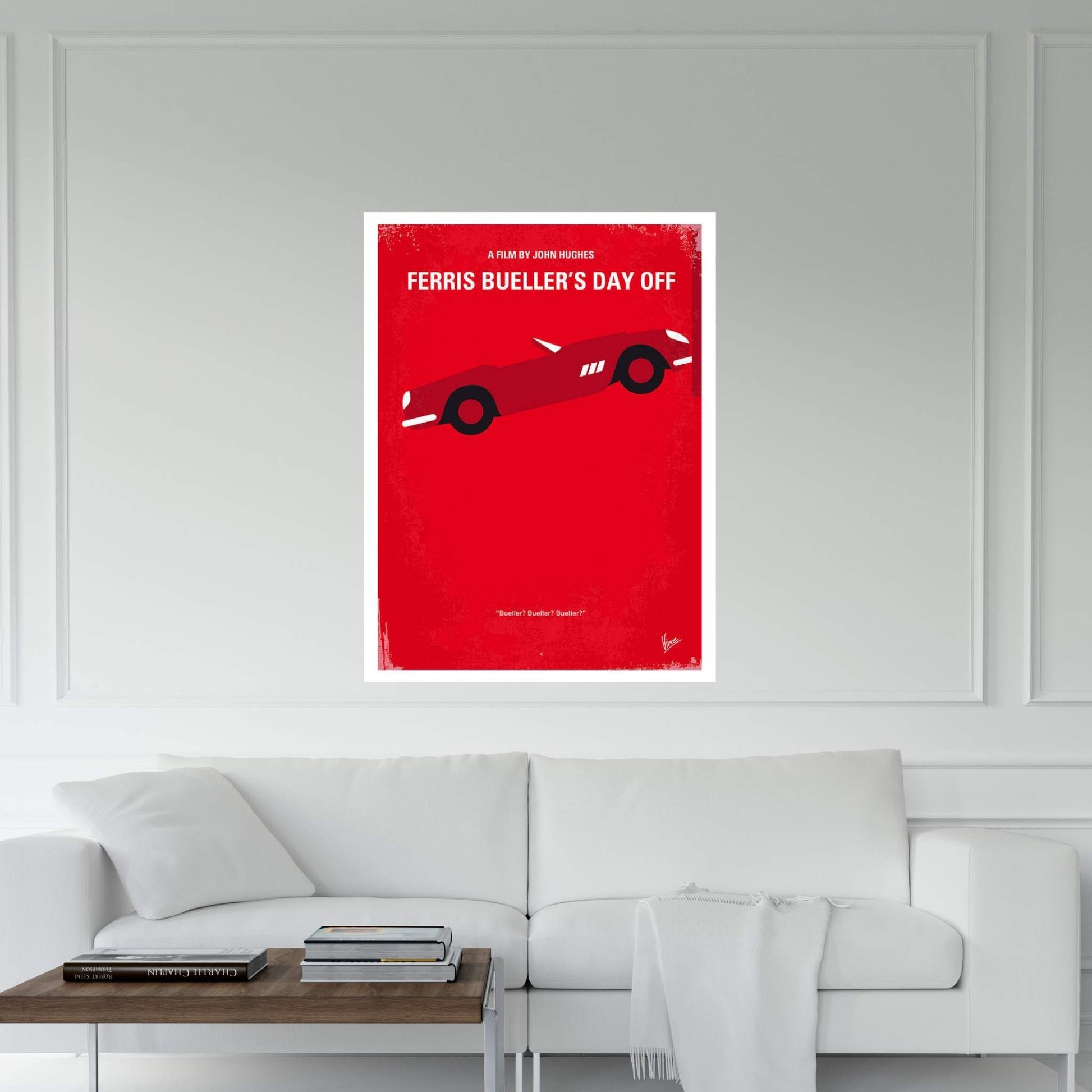 Ferris Bueller's Day Off Minimal Movie Poster Canvas Wall Art - Y Canvas