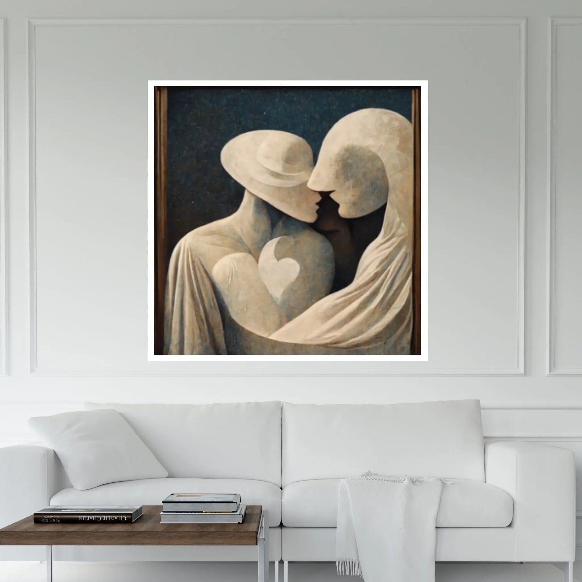 Rene Magritte Canvas Wall Art Poster, The Lovers Canvas, Rene Magritte the lovers Canvas - Y Canvas