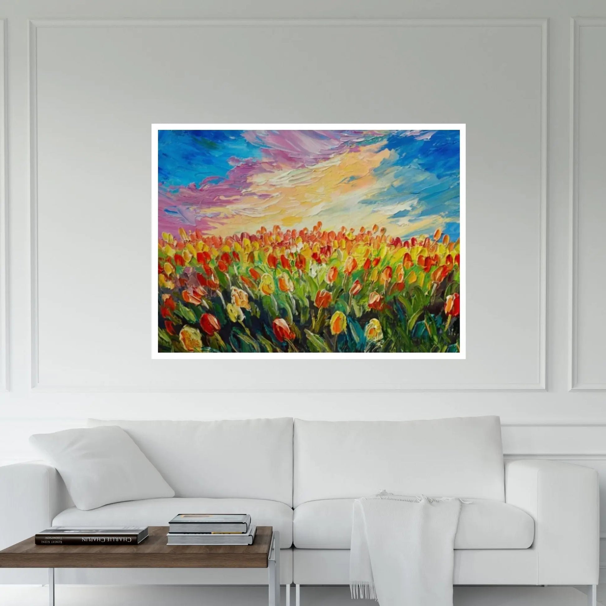 Tulip Oil Painting Tulip Canvas Art Tulip Wall Art Tulip Wall Decor - Y Canvas