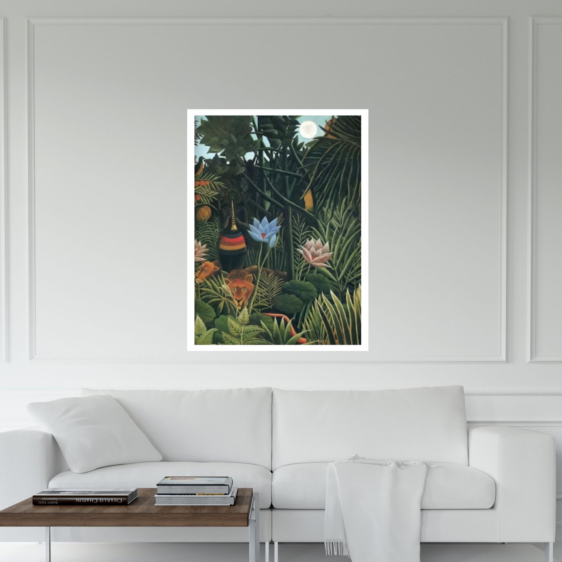 Henri Rousseau The Dream Canvas Wall Art Poster, Tropical Exhibition Canvas Wall Art Poster - Y Canvas