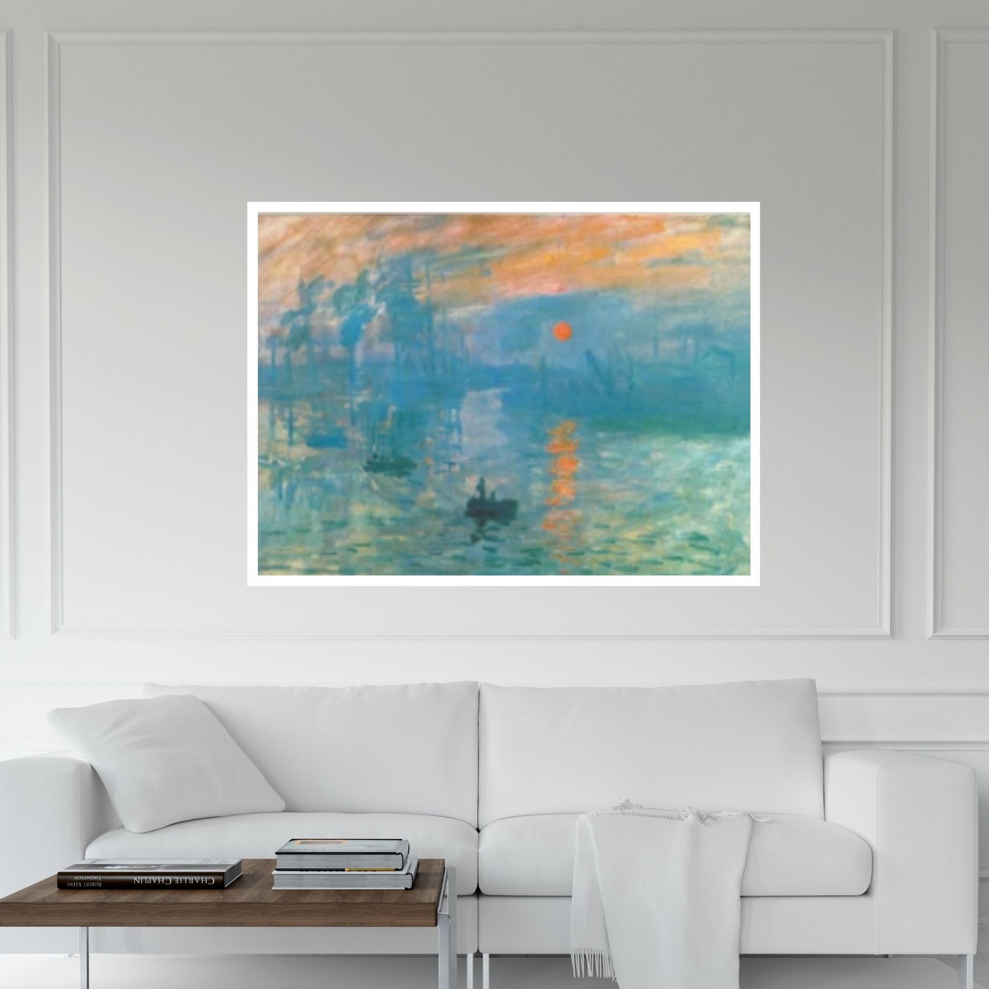 Claude Monet Impression Sunrise 1872 Canvas Wall Art Poster, Landscape wall art, Claude Monet poster, Claude Monet - Y Canvas