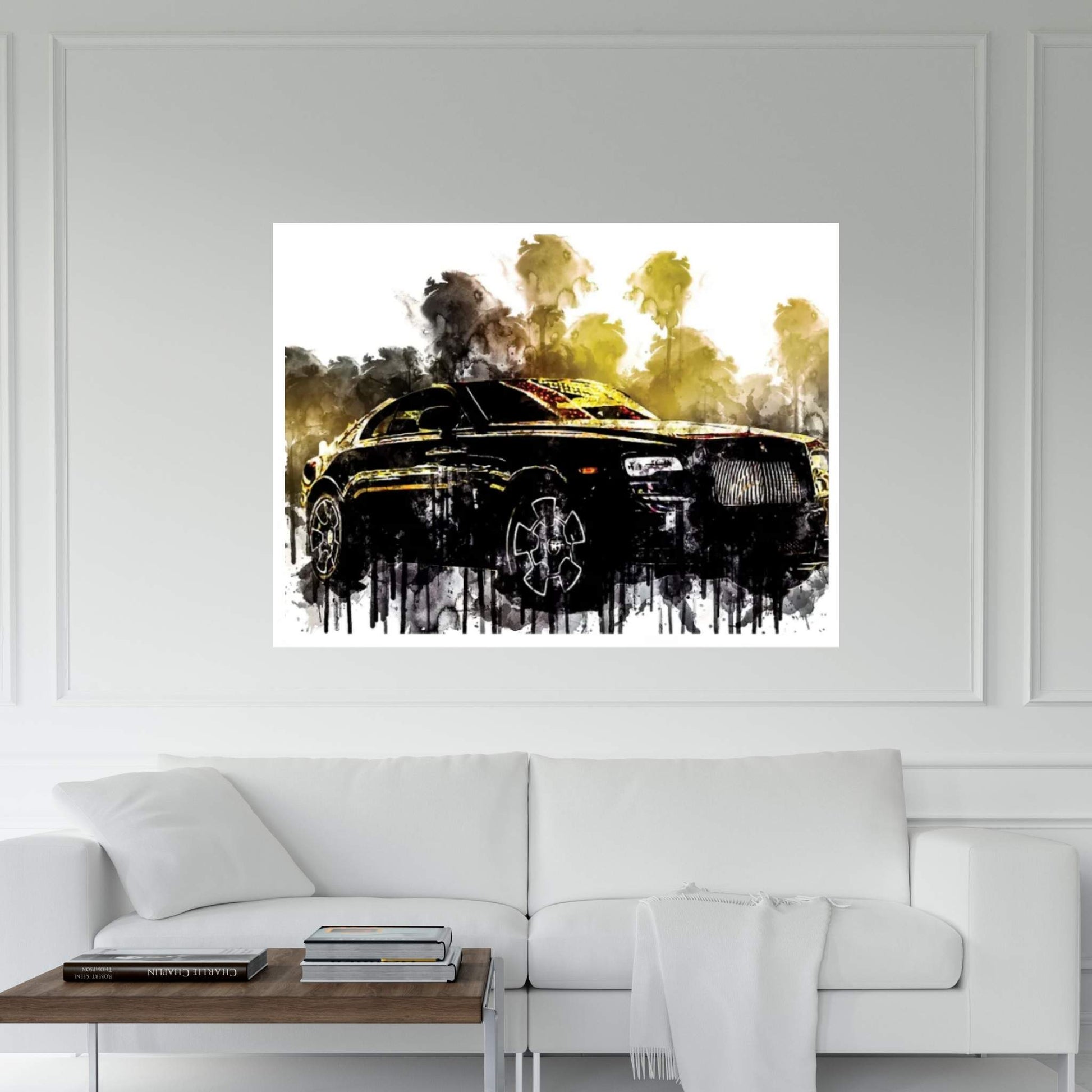 2017 Rolls Royce Wraith Black Badge Canvas Wall Art - Y Canvas