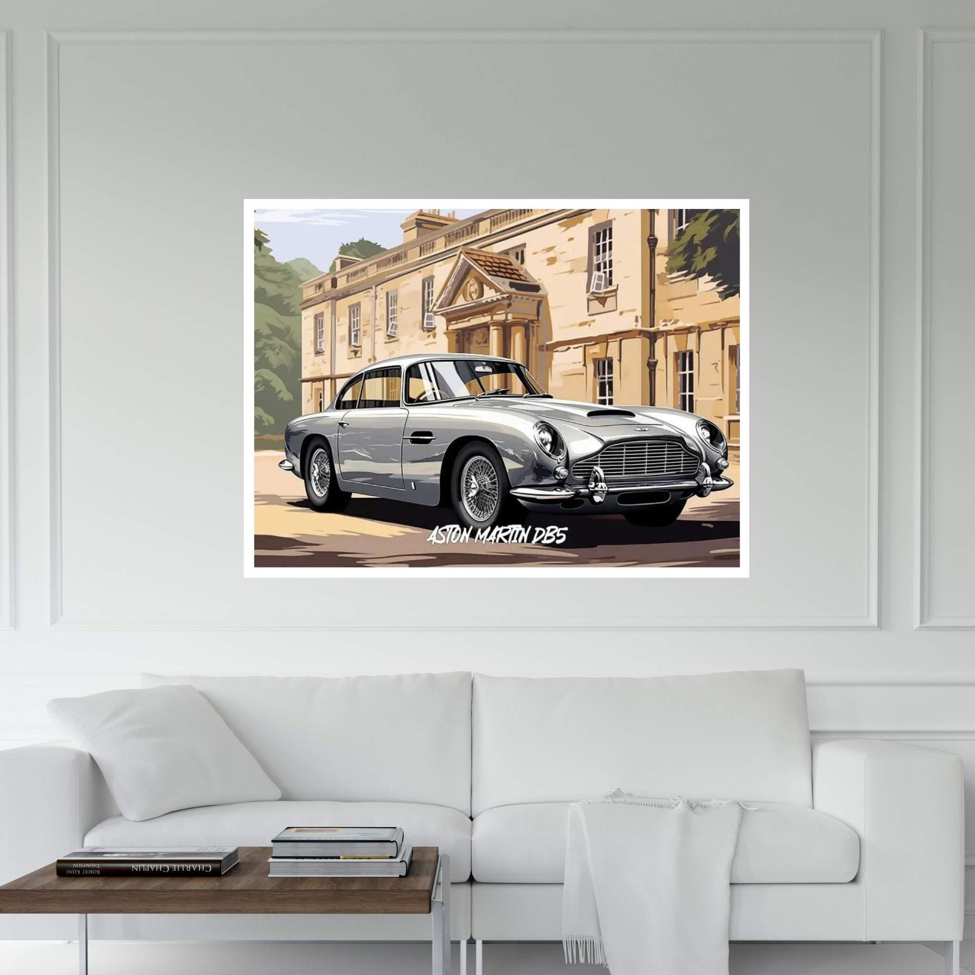 Aston Martin DB5 Comic Canvas Wall Art - Y Canvas