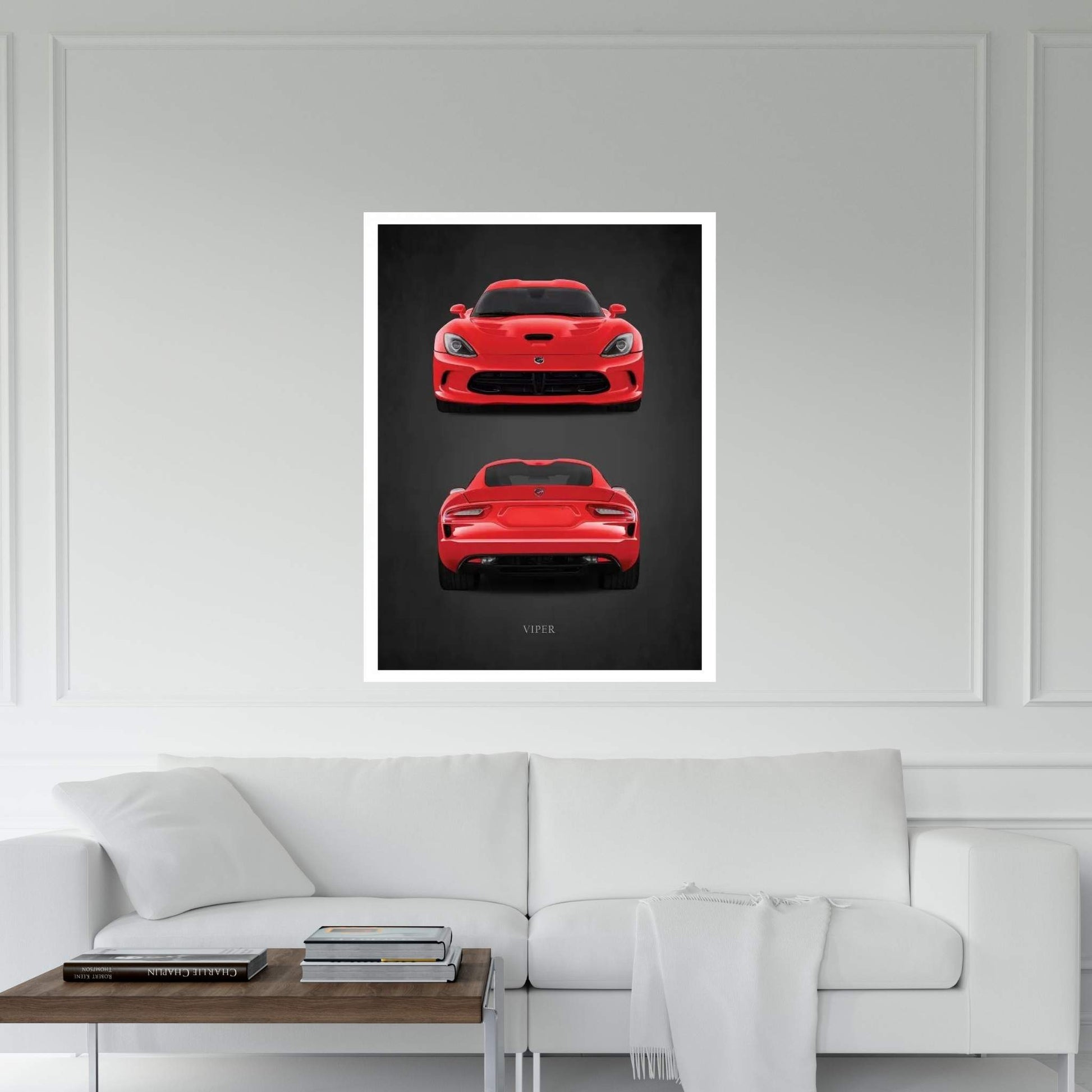 Dodge Viper Red Canvas Wall Art - Y Canvas