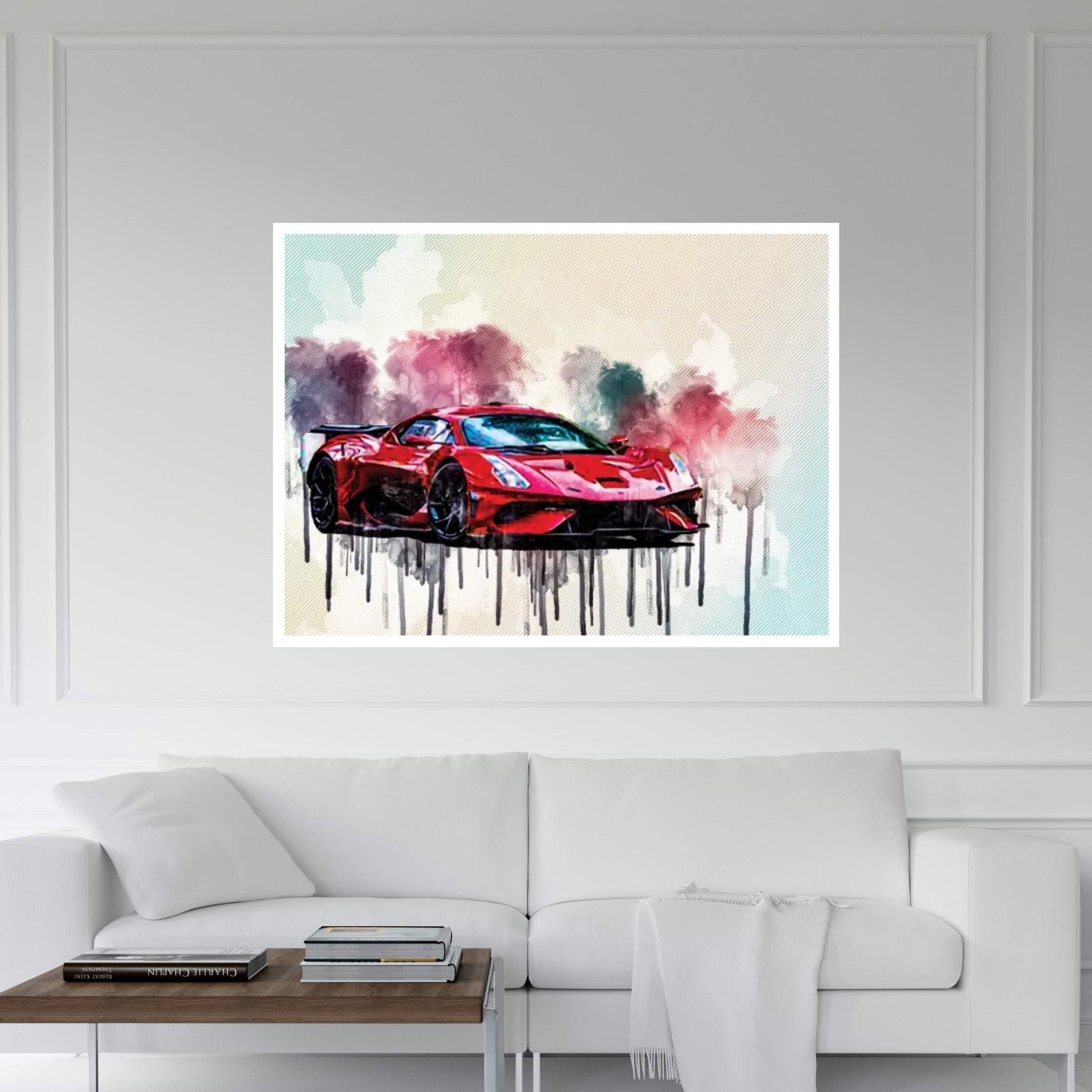 Brabham Bt62 2021 Red Hypercar Front View Canvas Wall Art - Y Canvas