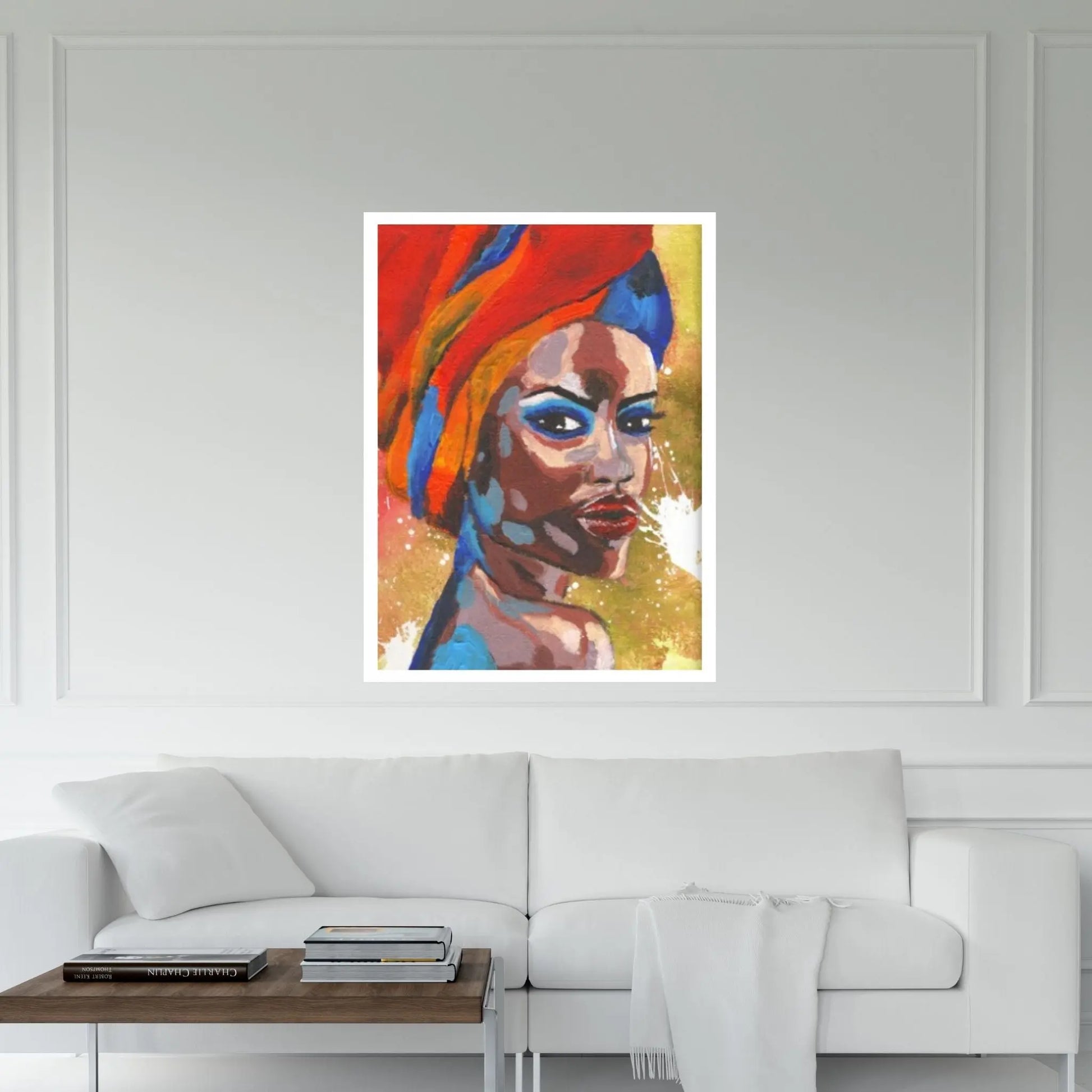 Black American Afro African Woman Indian Oil Painting on Canvas Posters and Prints Scandinavian Wall Art - Y Canvas