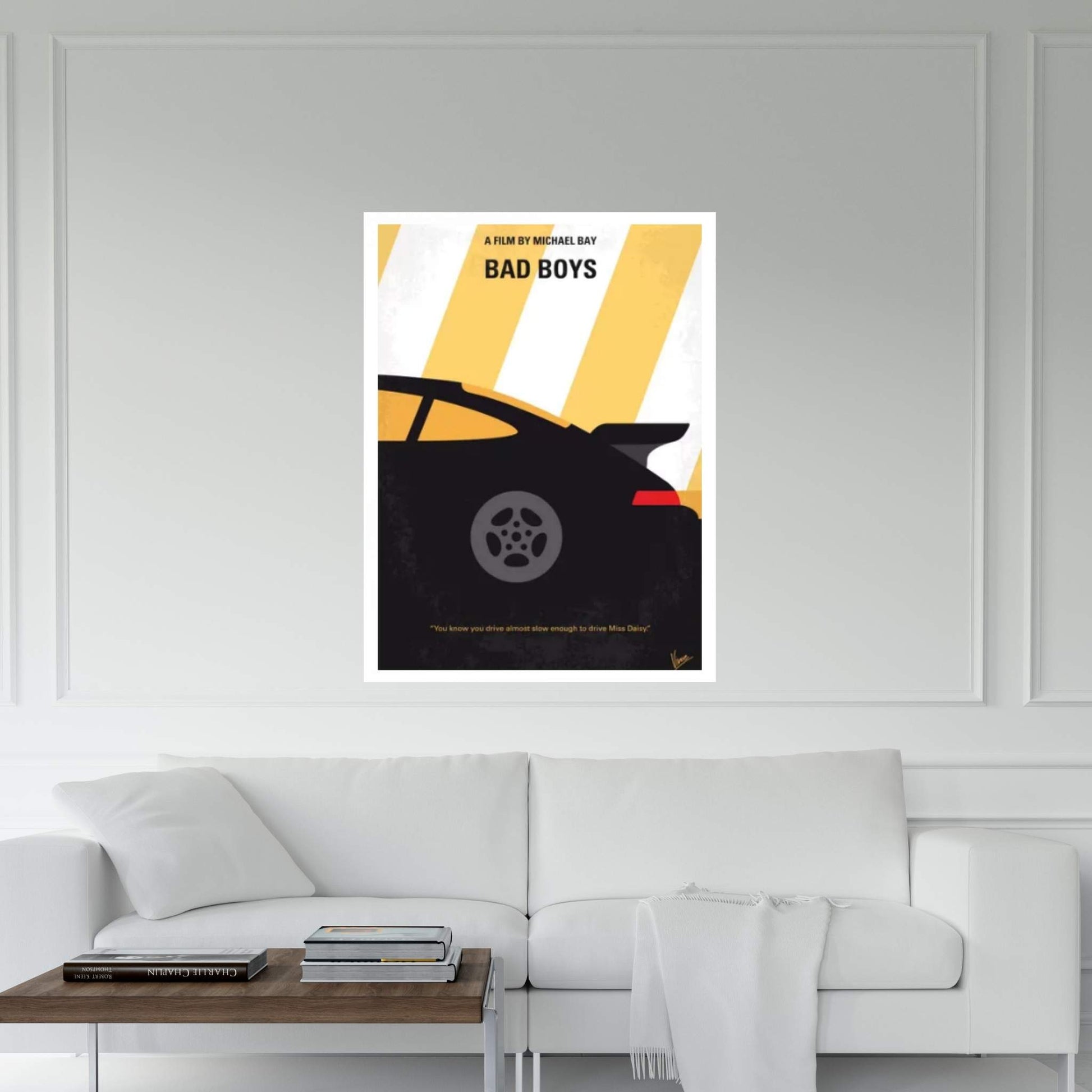 Bad Boys Minimal Movie Poster Canvas Wall Art - Y Canvas