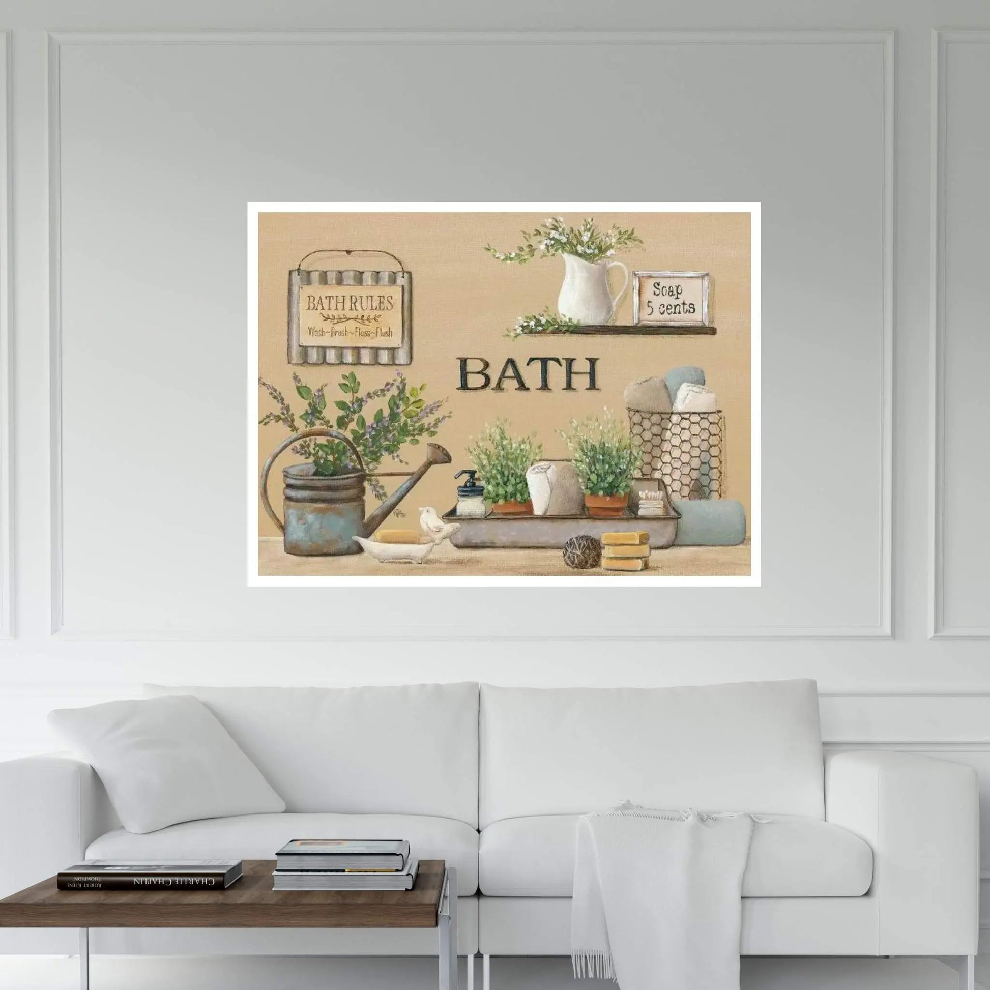 Farmhouse Bath II Canvas Wall Art - Y Canvas