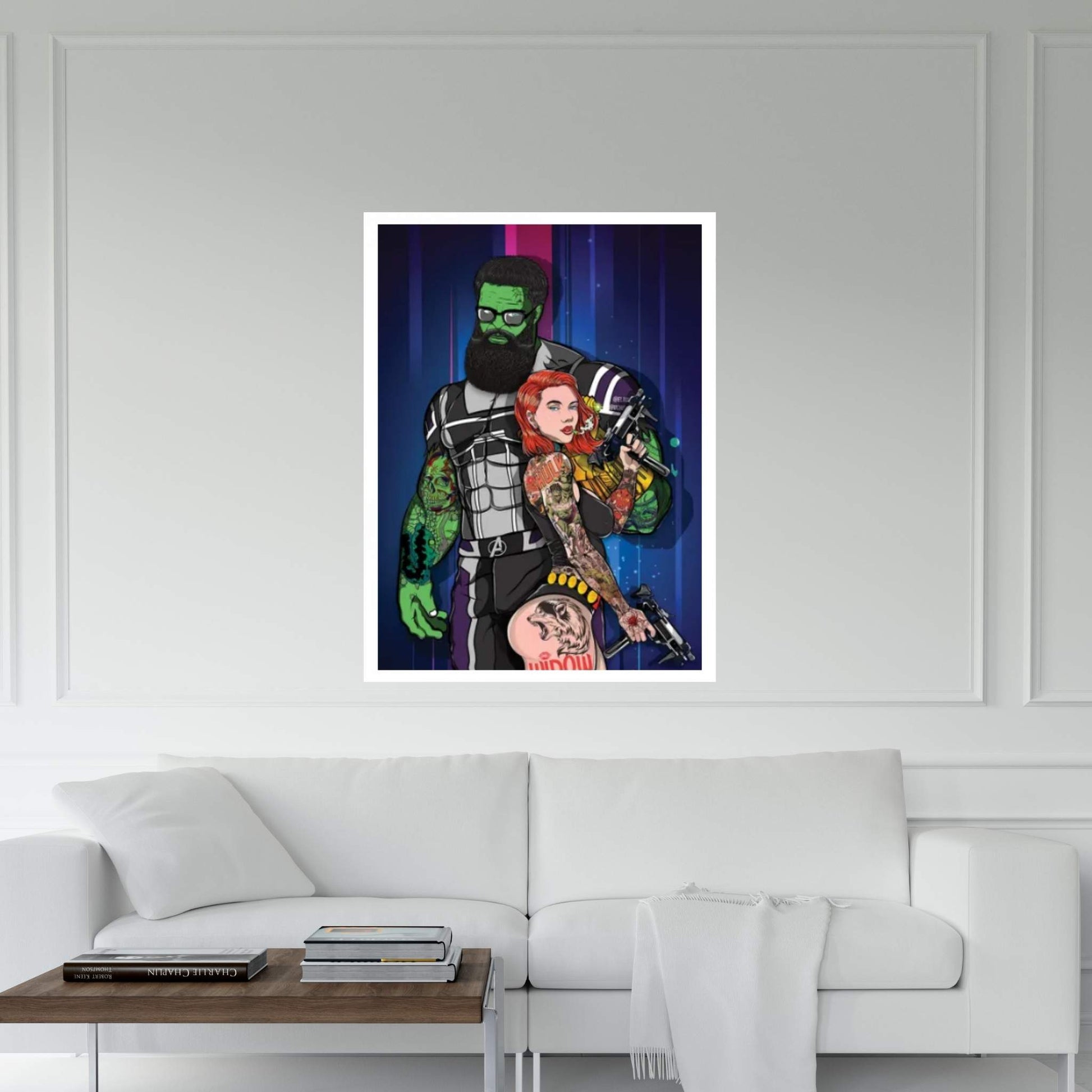 Hulk N Widow Canvas Wall Art - Y Canvas