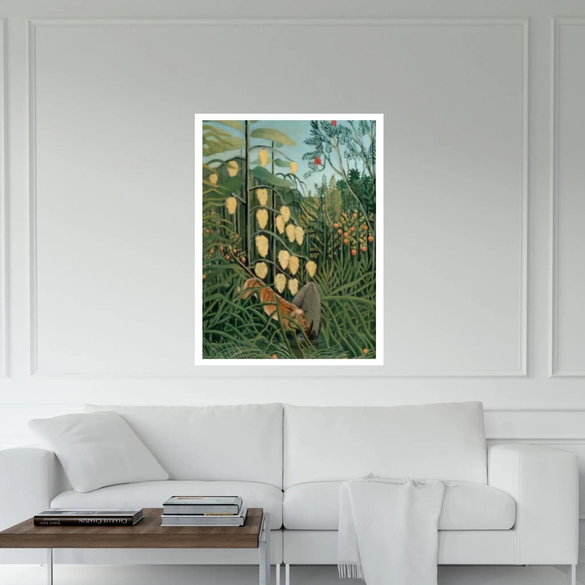 Henri Rousseau In a Tropical Forest Canvas Wall Art, Henri Rousseau print, Henri Rousseau poster Canvas - Y Canvas