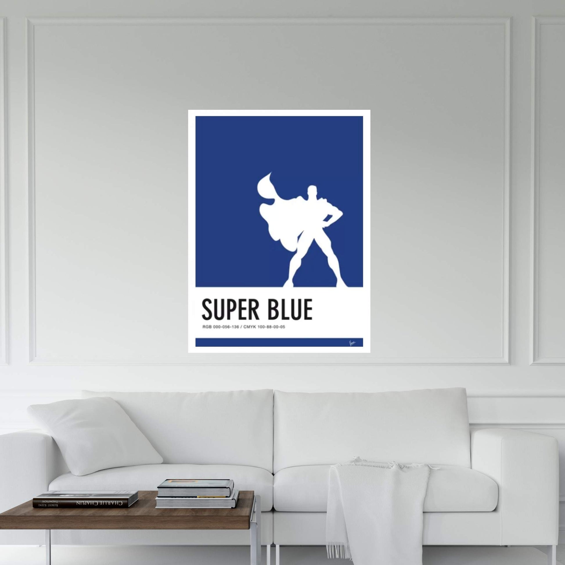 Minimal Colorcode Poster Superman Canvas Wall Art - Y Canvas