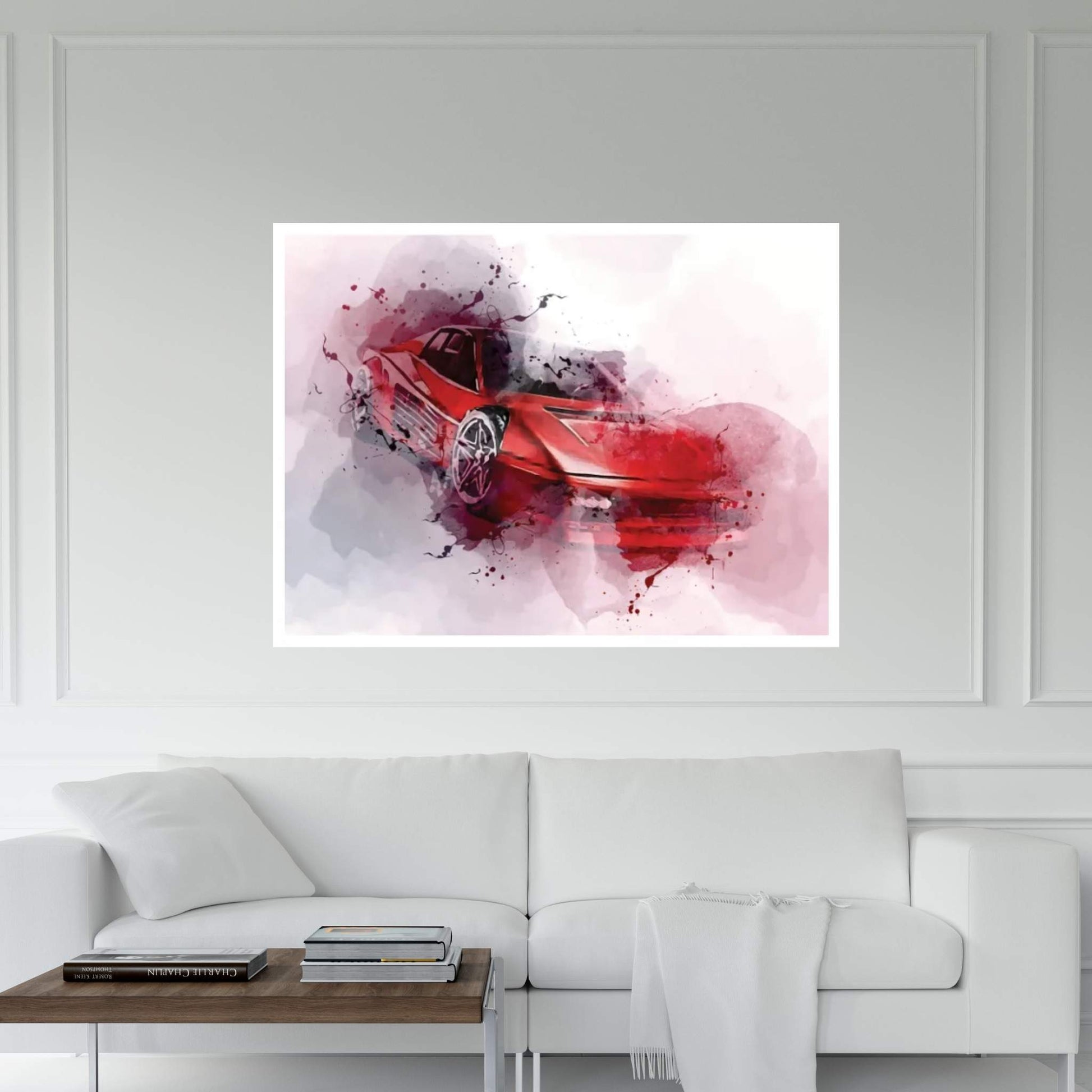 Ferrari Testarossa Retro Cars 1984 Canvas Wall Art - Y Canvas