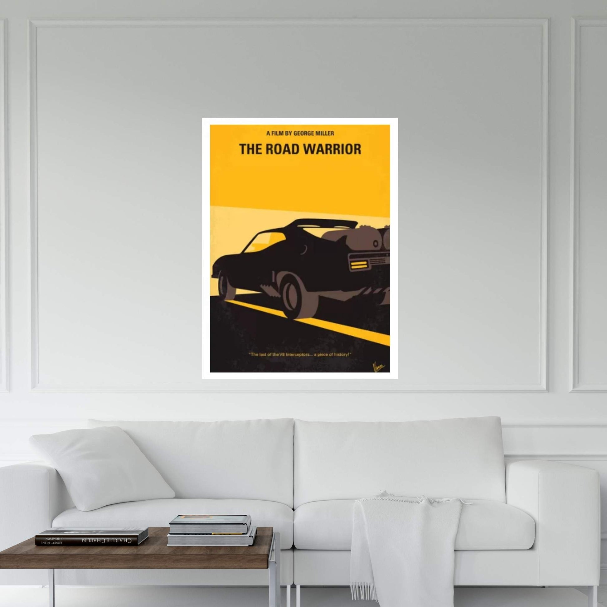 Mad Max 2 (The Road Warrior) Minimal Movie Poster Canvas Wall Art - Y Canvas