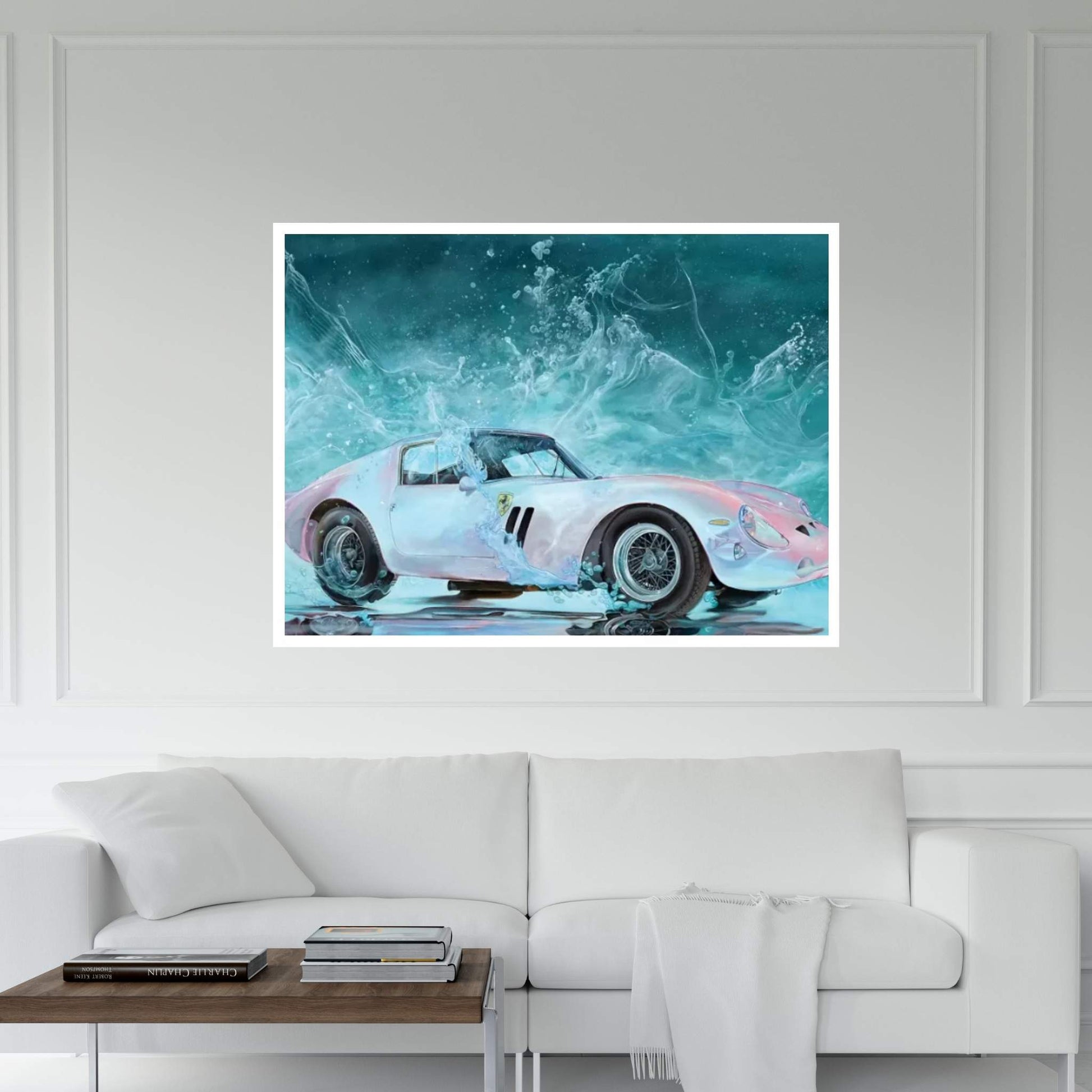 Pink Ferrari Canvas Wall Art - Y Canvas