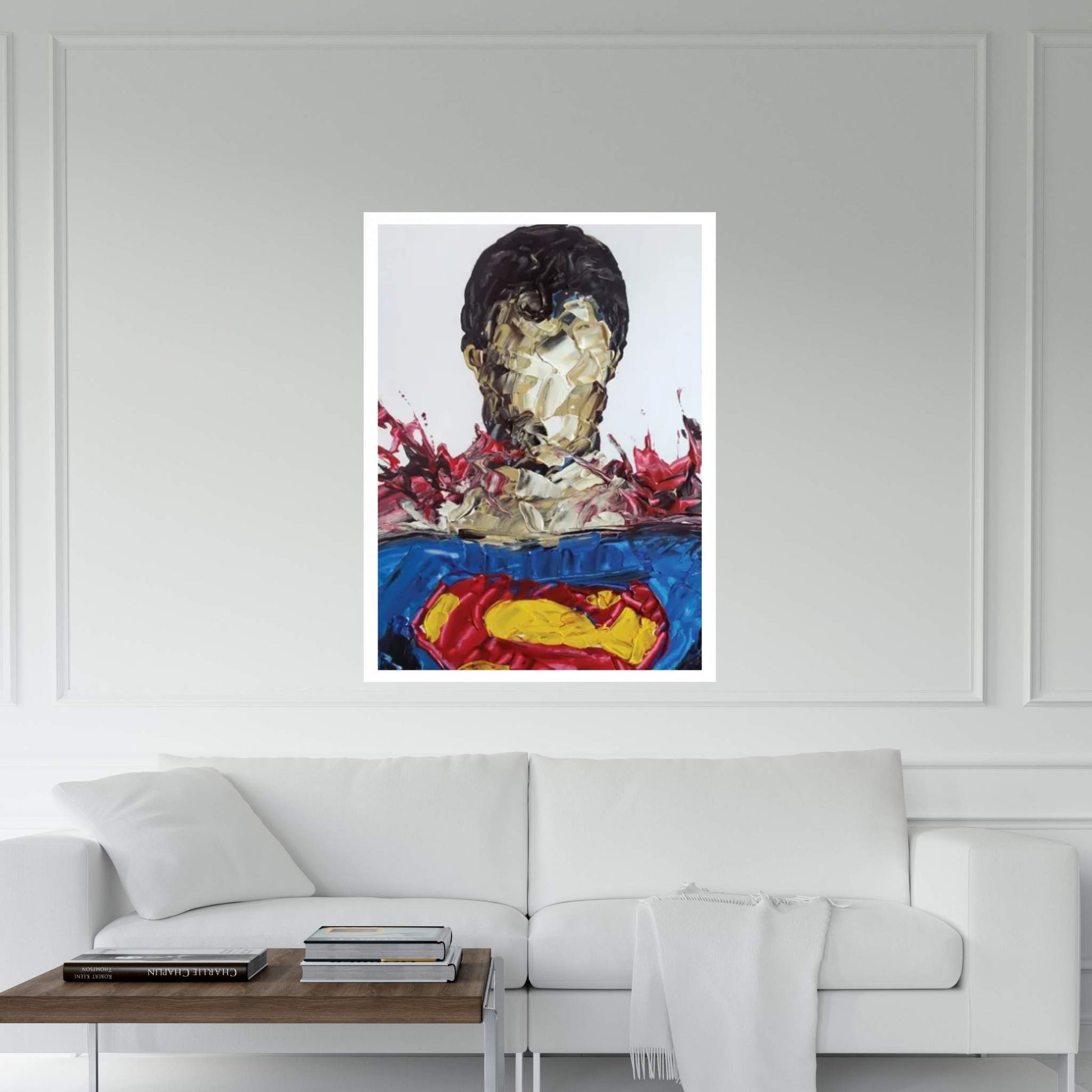 Superman Abstract Canvas Wall Art - Y Canvas