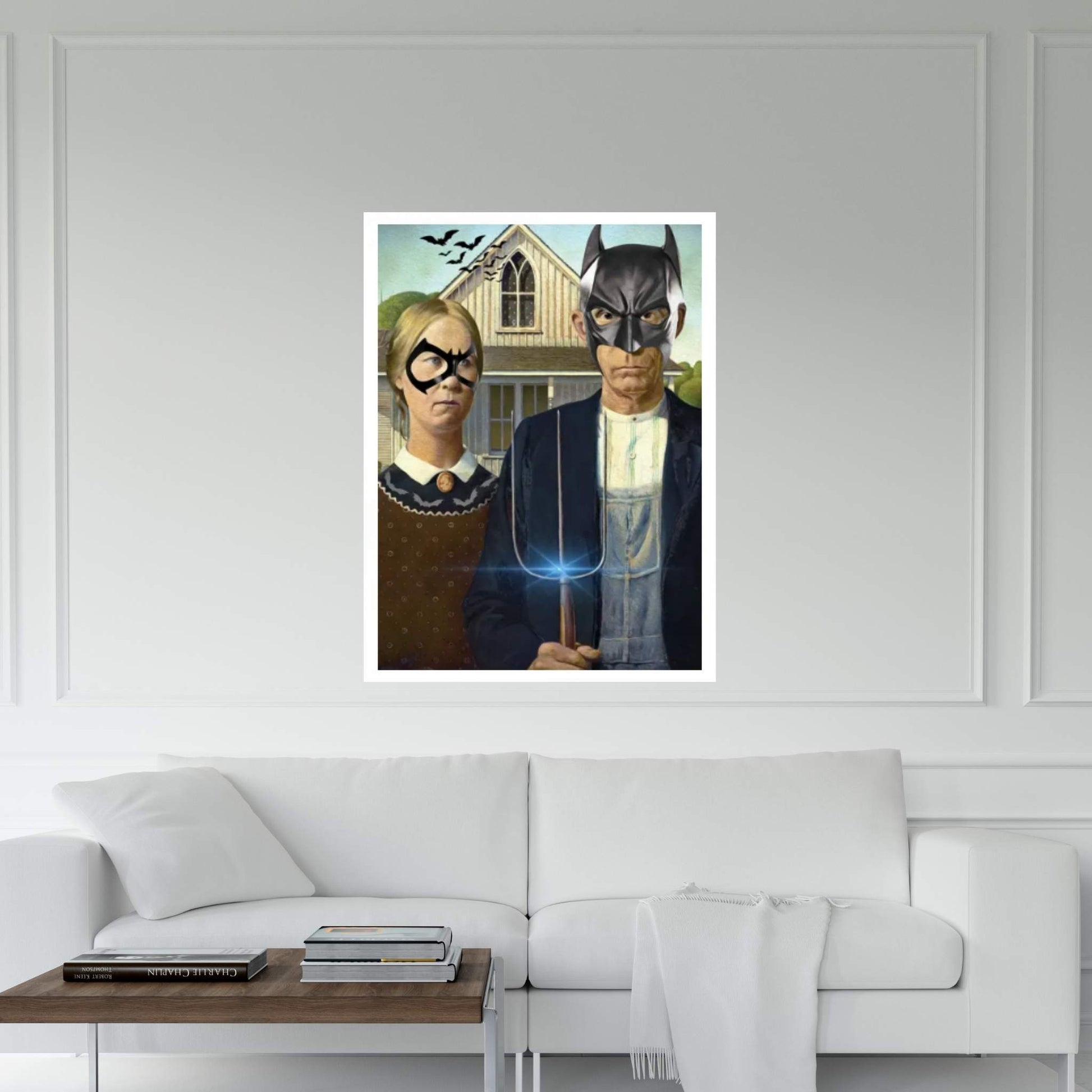 American Bat Gothic Canvas Wall Art - Y Canvas