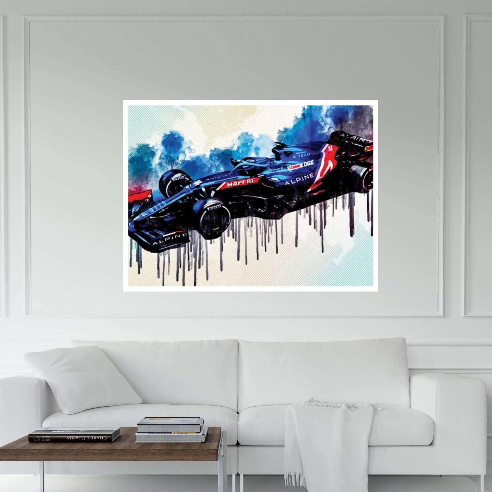 Alpine A521 F1 2021 Race Cars Formula 1 E-Tech 21 Alpine Canvas Wall Art - Y Canvas