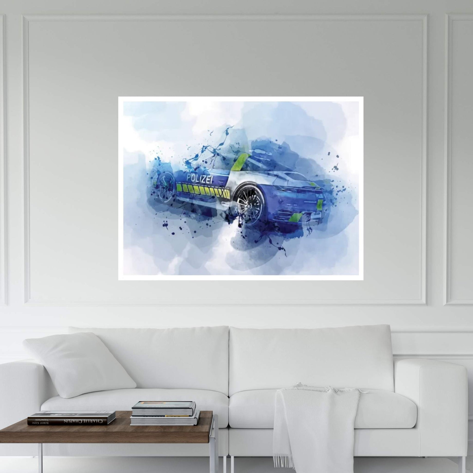 2021 Porsche X11 Cabriolet Police Supercar Canvas Wall Art - Y Canvas