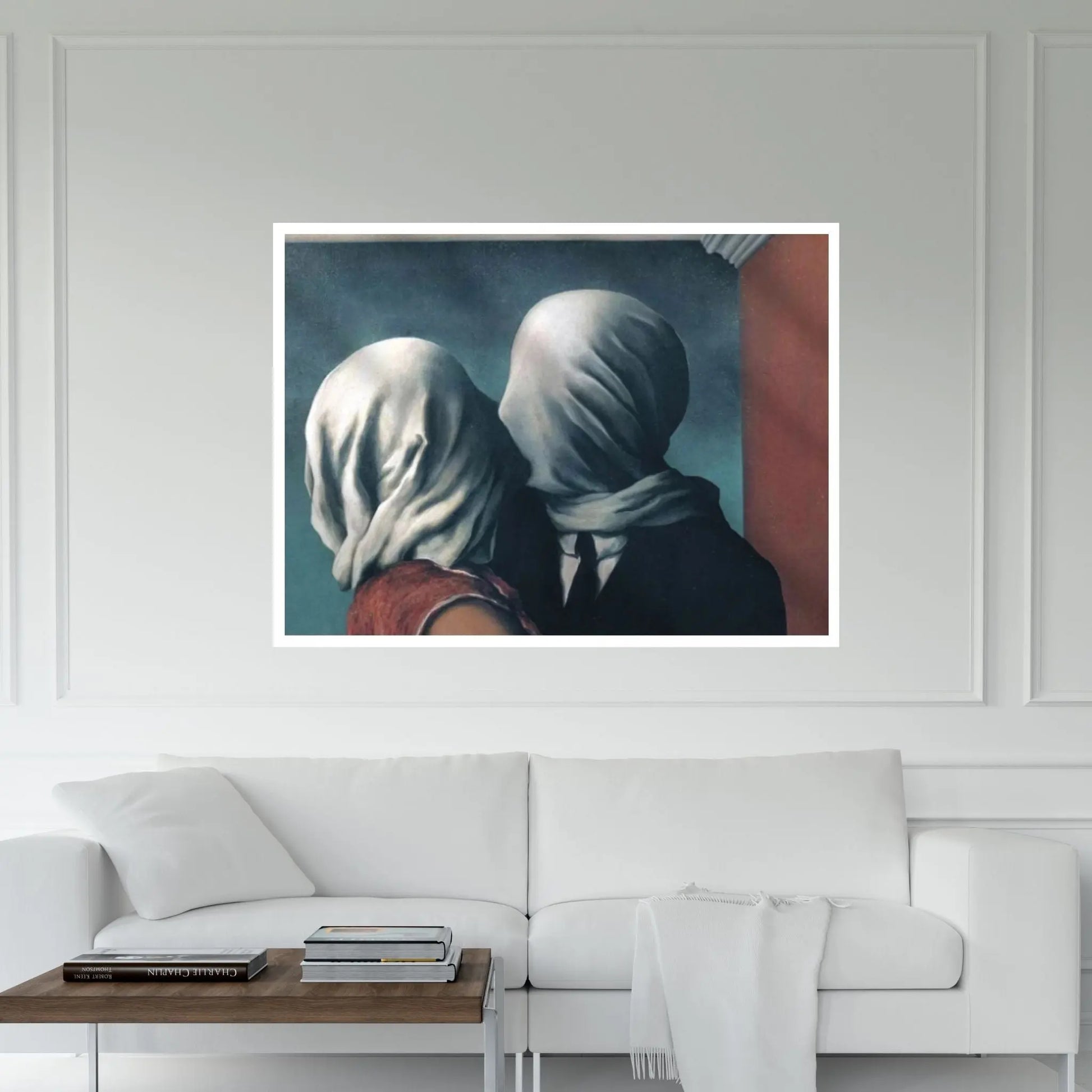 Rene Magritte Canvas Wall Art Poster, The Lovers Canvas, Rene Magritte the lovers Canvas, Rene Magritte Wall Art - Y Canvas