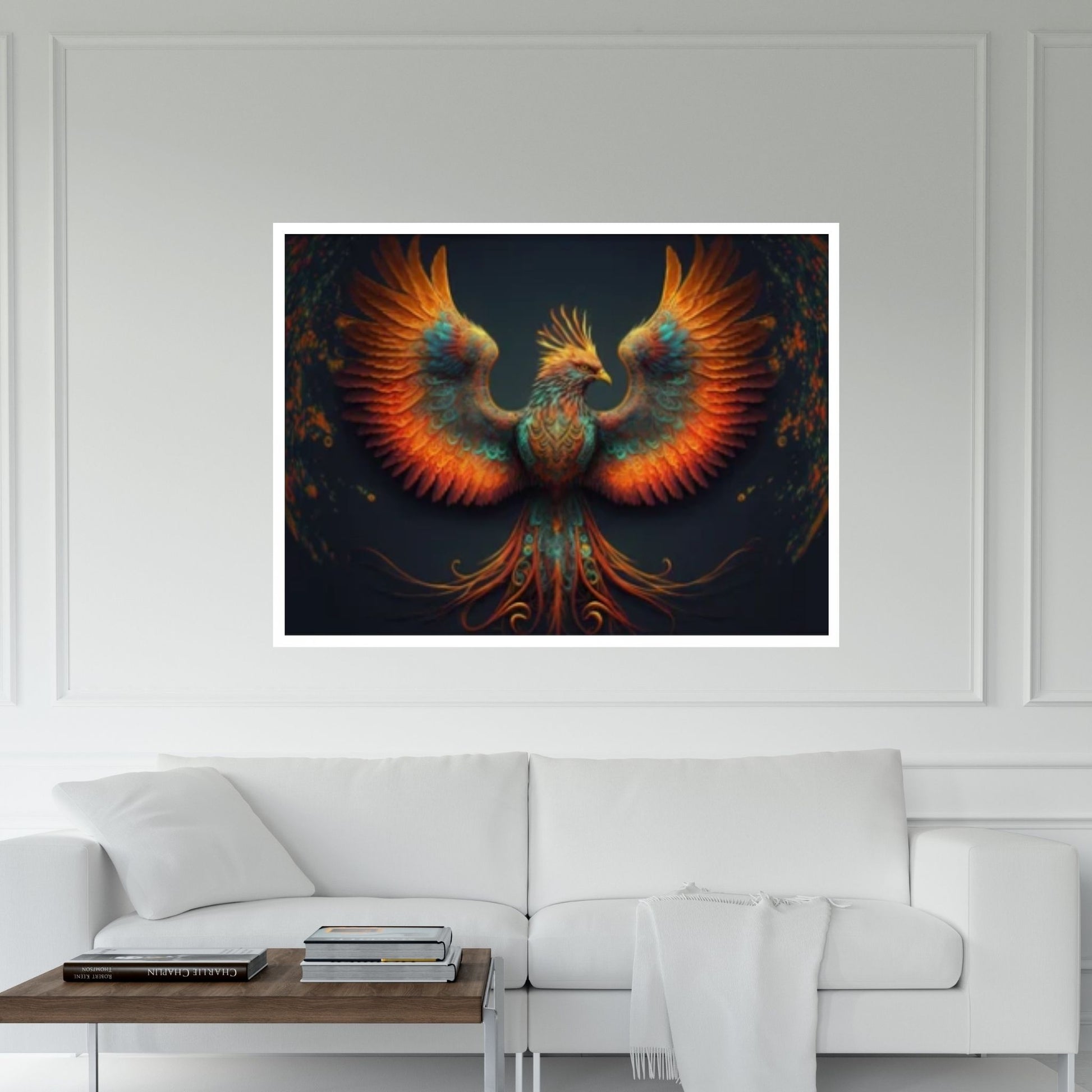 War Bird Mythological Red Bird Legendary Bird Canvas Wall Art - Y Canvas