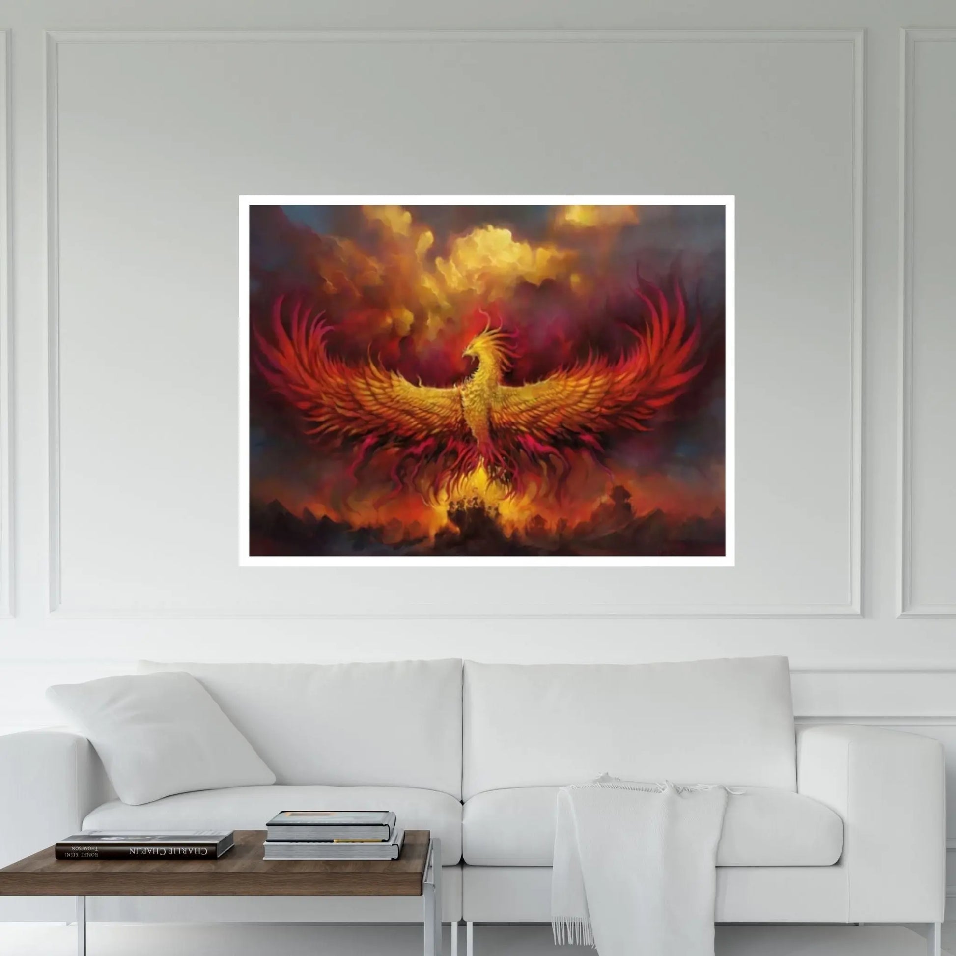 Phoenix Rebirth Canvas, Canvas Wall Art Print Poster Frame Option Canvas Design - Y Canvas