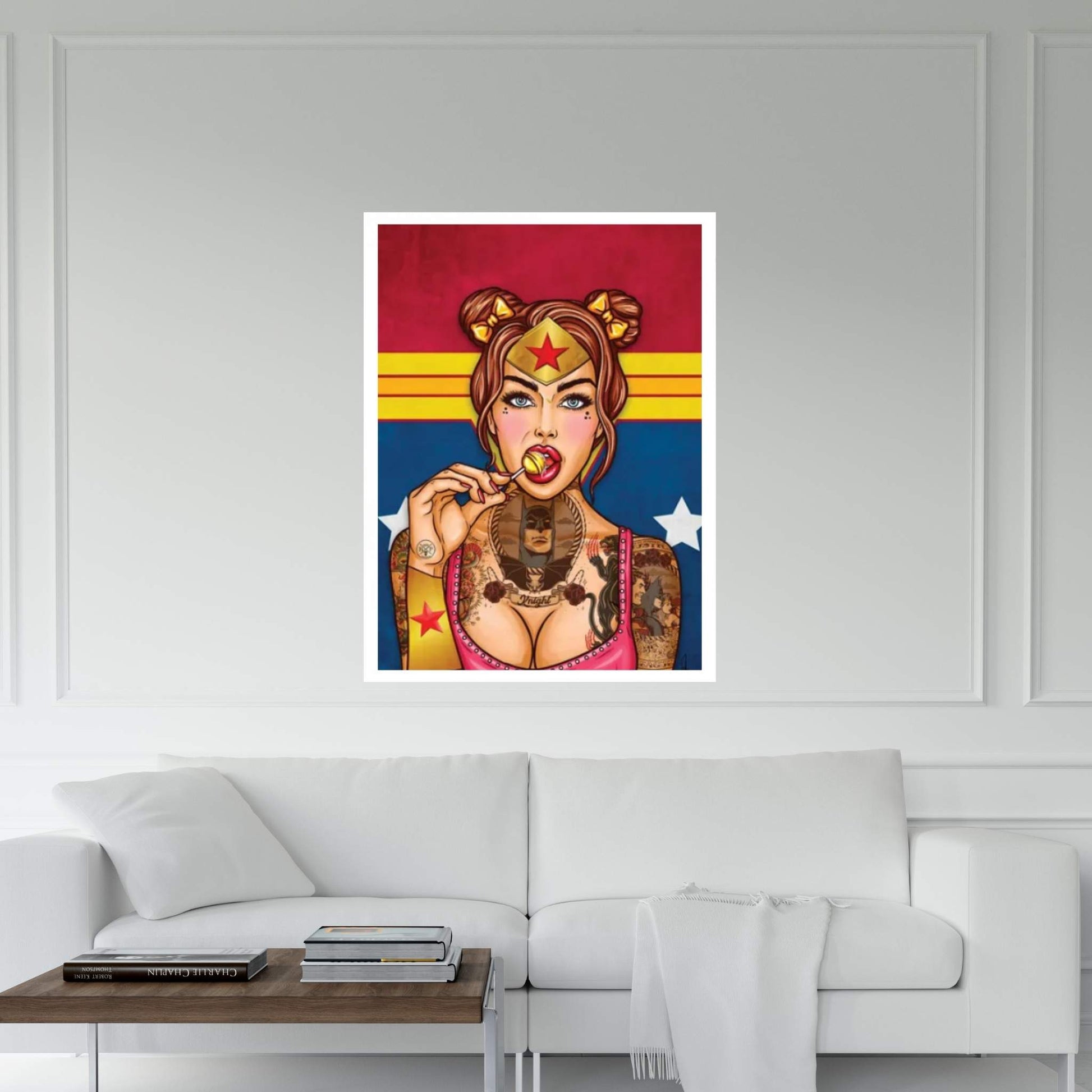 Wonder Woman Pinup Canvas Wall Art - Y Canvas