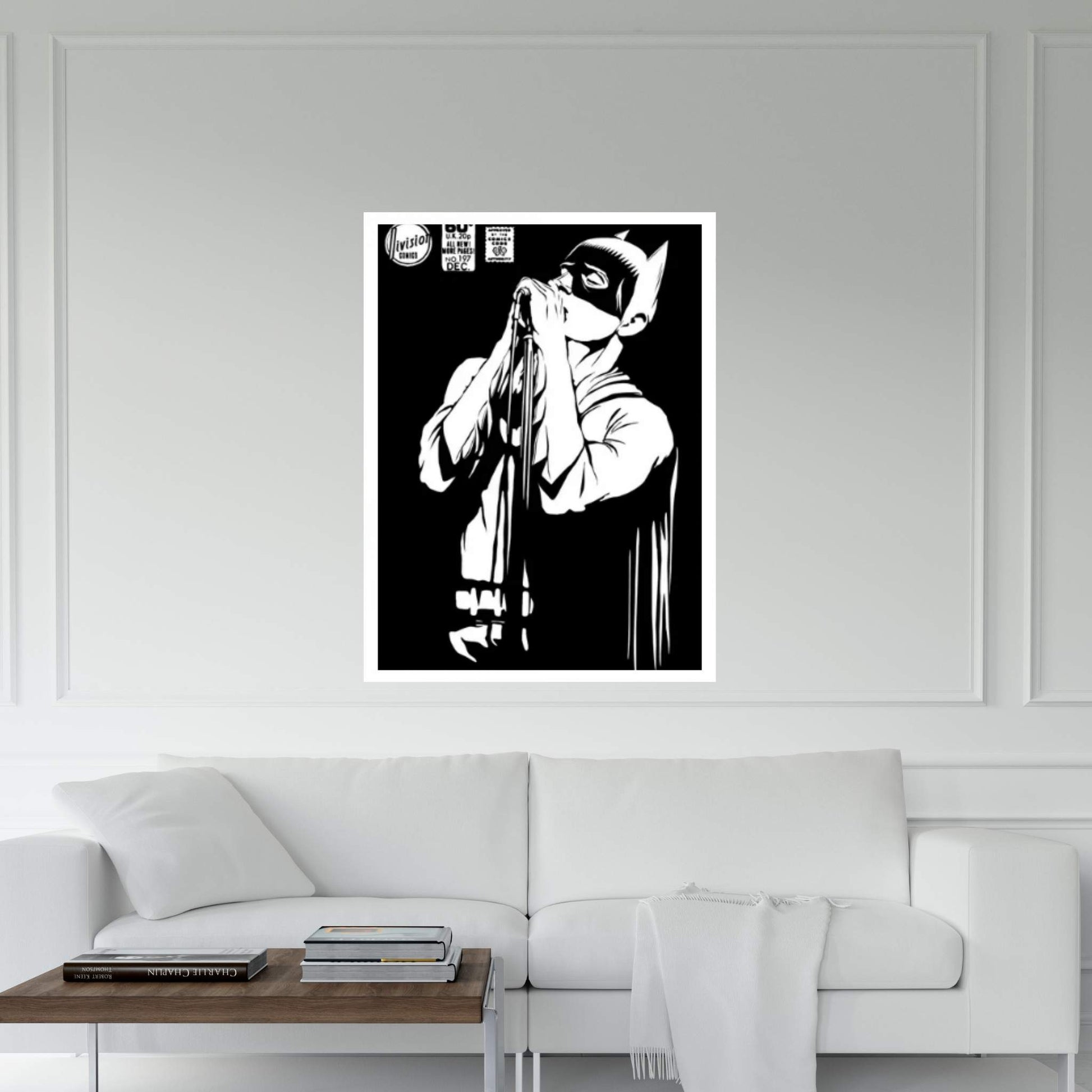 Post-Punk Shadowplay B&W Edition Canvas Wall Art - Y Canvas