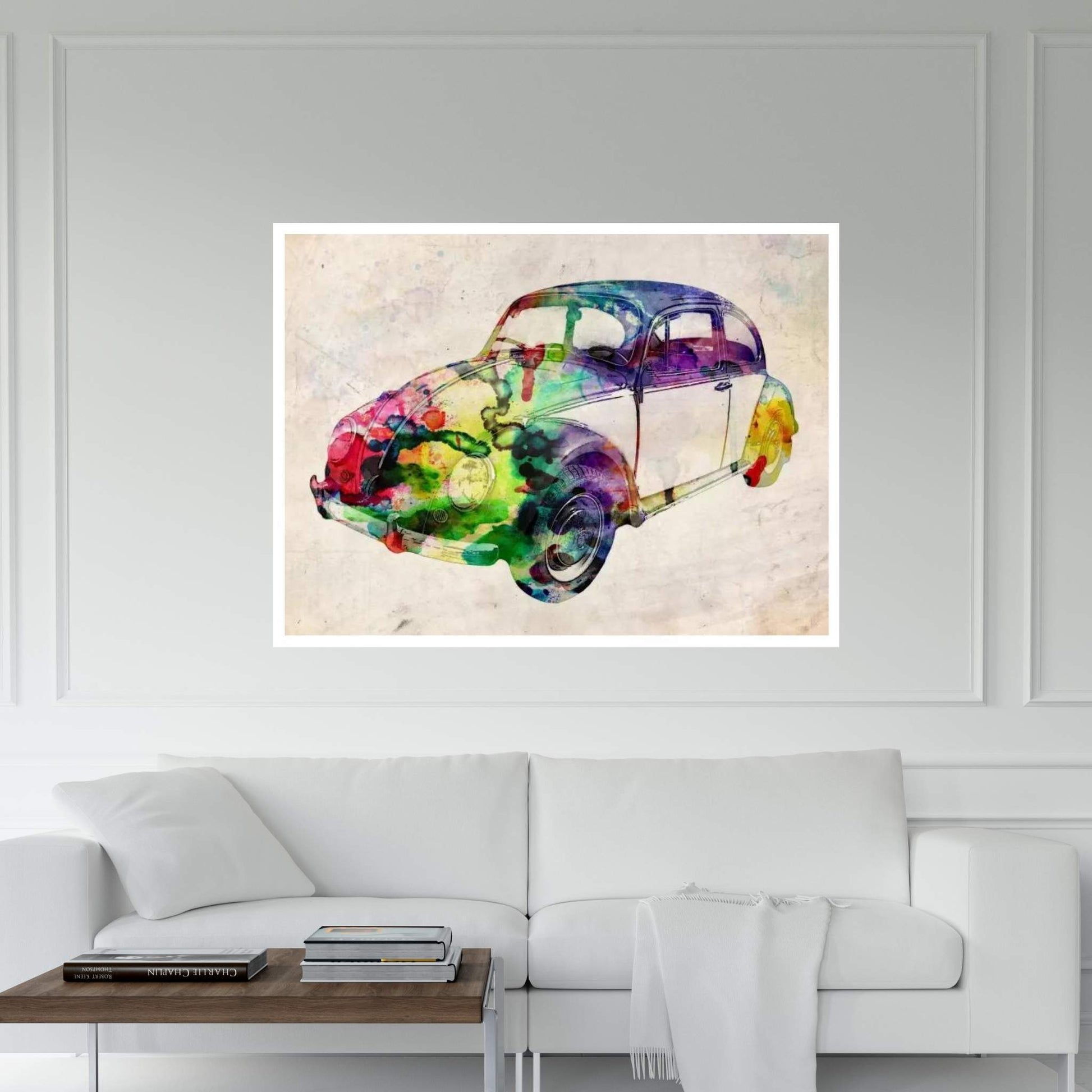 VW Beetle (Urban) Canvas Wall Art - Y Canvas