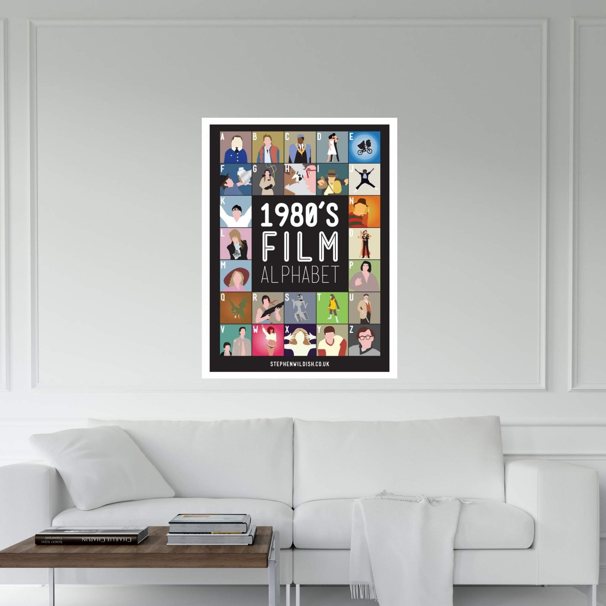 1980s Film Alphabet Canvas Wall Art - Y Canvas