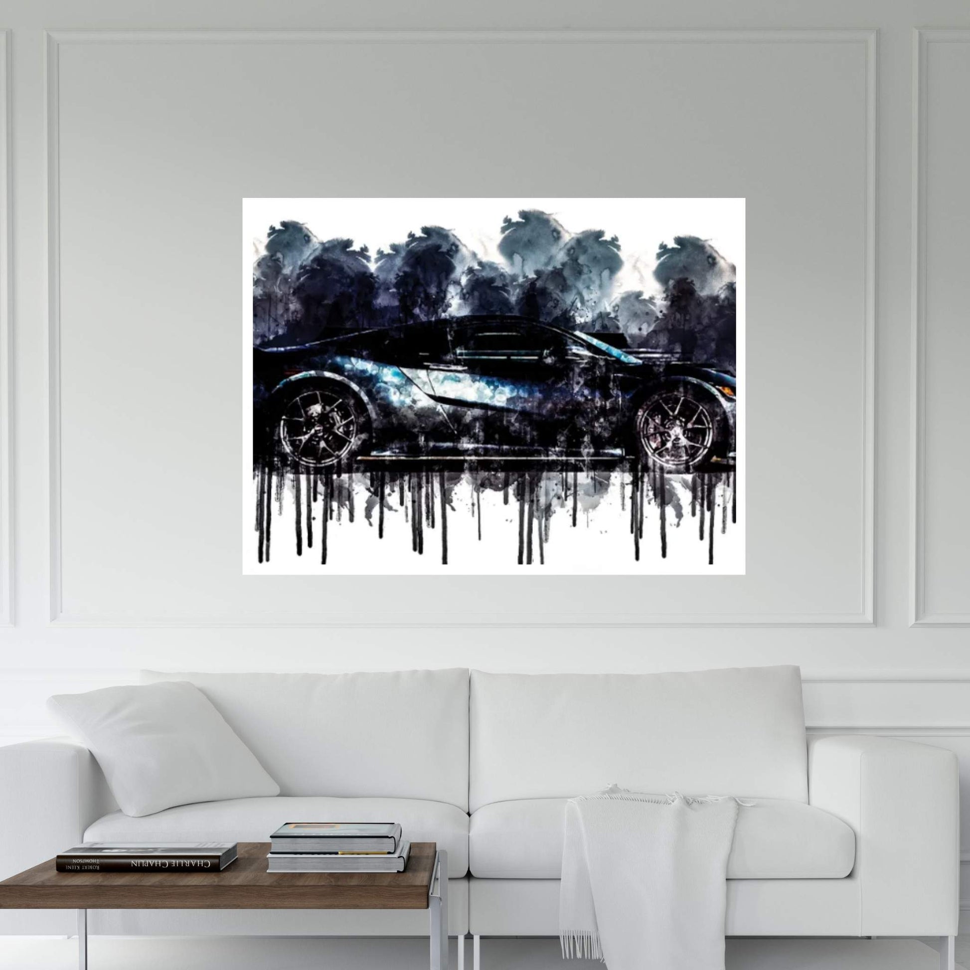 2017 Acura NSX Nord Gray Metallic Canvas Wall Art - Y Canvas