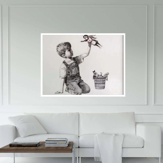 Banksy Game Changer Wall Art - Black and White Wall Art, Nurse Appreciation, Nurse Graduation Gift - Y Canvas