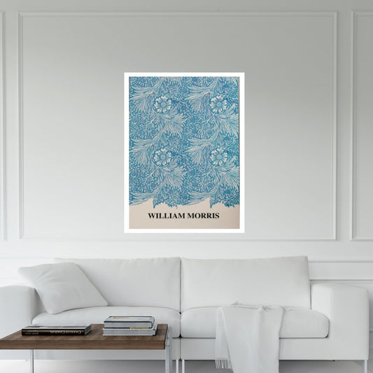 William Morris. Canvas Wall Art Poster, William Morris Print, Blue Floral Print, Floral Vintage ,William Morris Blue Art - Y Canvas