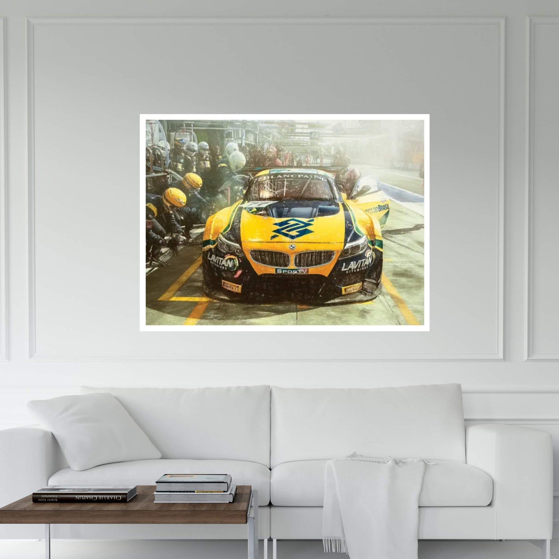 Watercolor Racing Car V-II Canvas Wall Art - Y Canvas