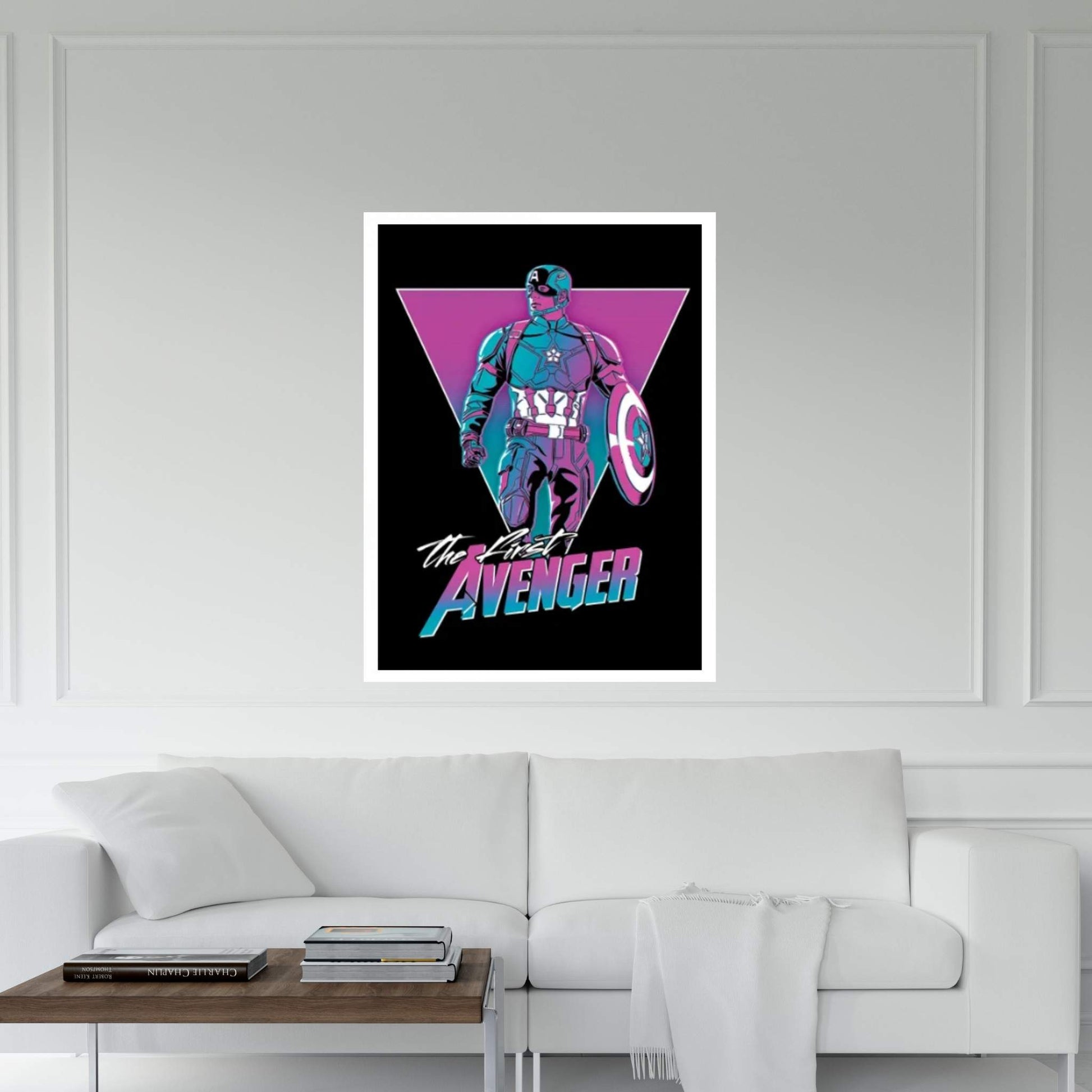 Retro Captain Canvas Wall Art - Y Canvas