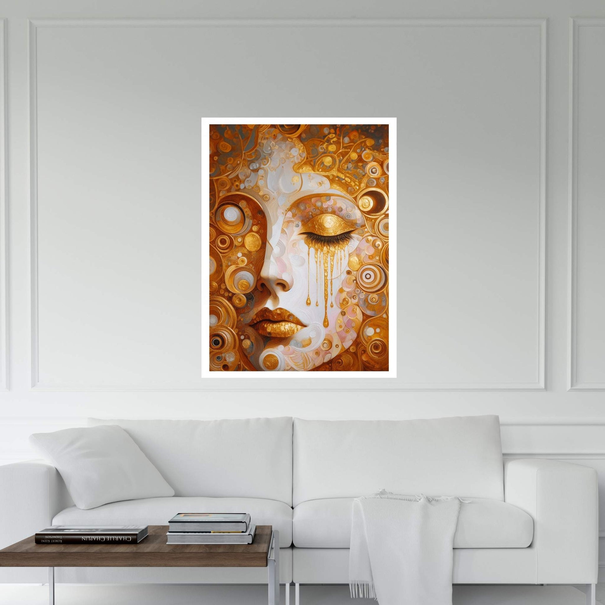 The Golden Tears Gustav Klimt Modern Abstract Reproduction Canvas Wall Art - Y Canvas