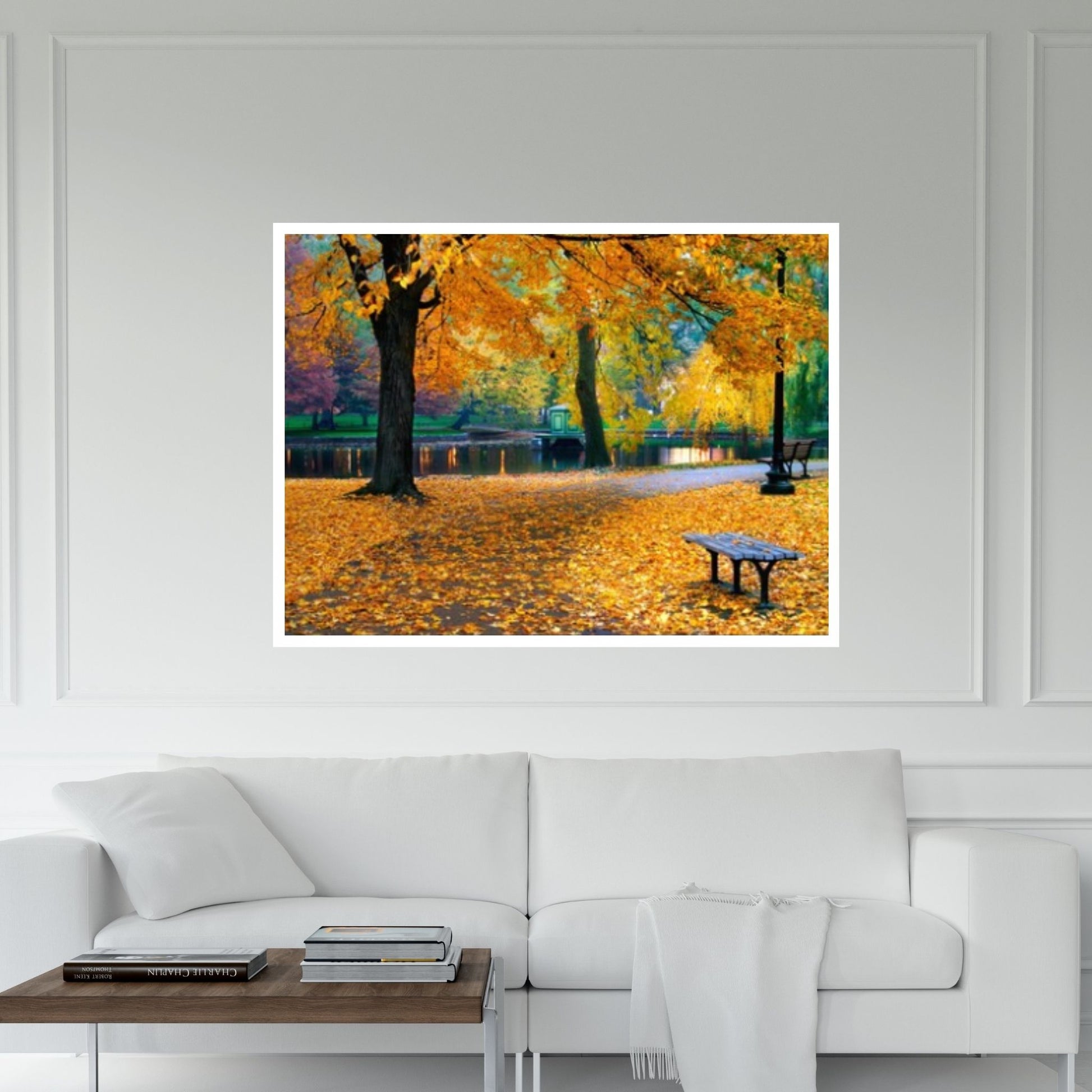 Autumn Landscape Canvas Wall Art Decor, Autumn Landscape Art Canvas, Forest Landscape Canvas Art - Y Canvas