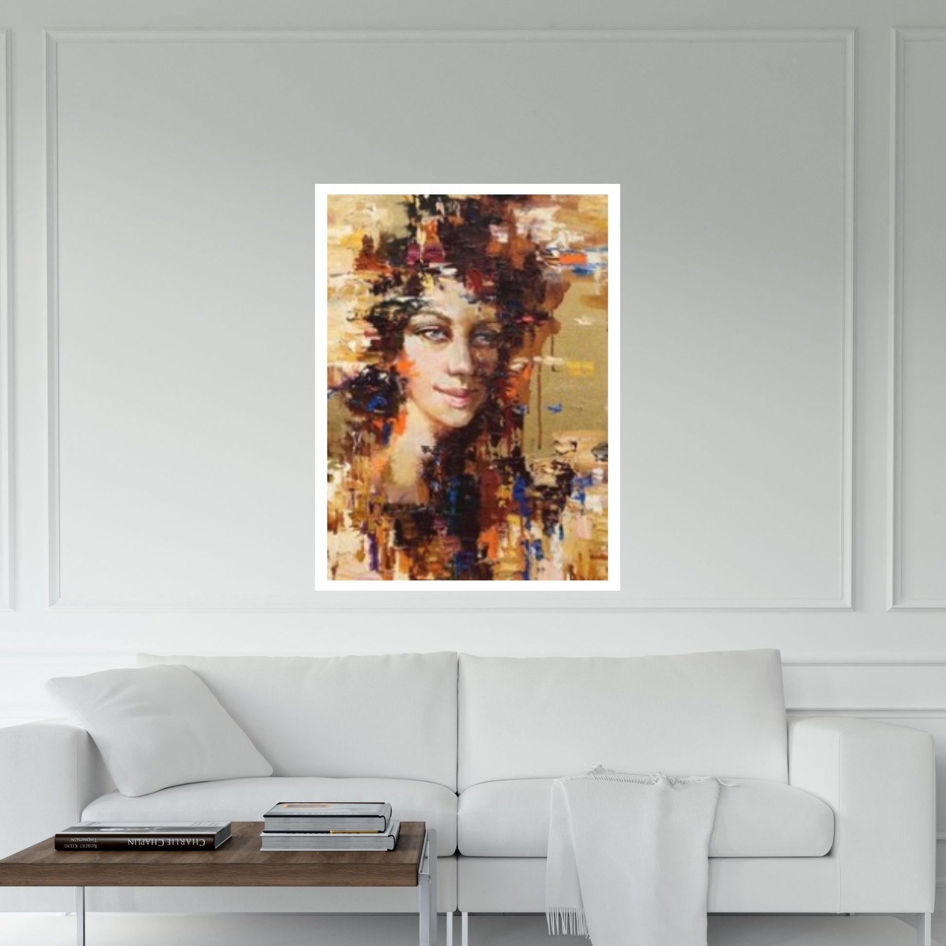 Woman Portrait, Colorful Wall Art,Woman Makeup Wall Art, Abstract Canvas Art - Y Canvas