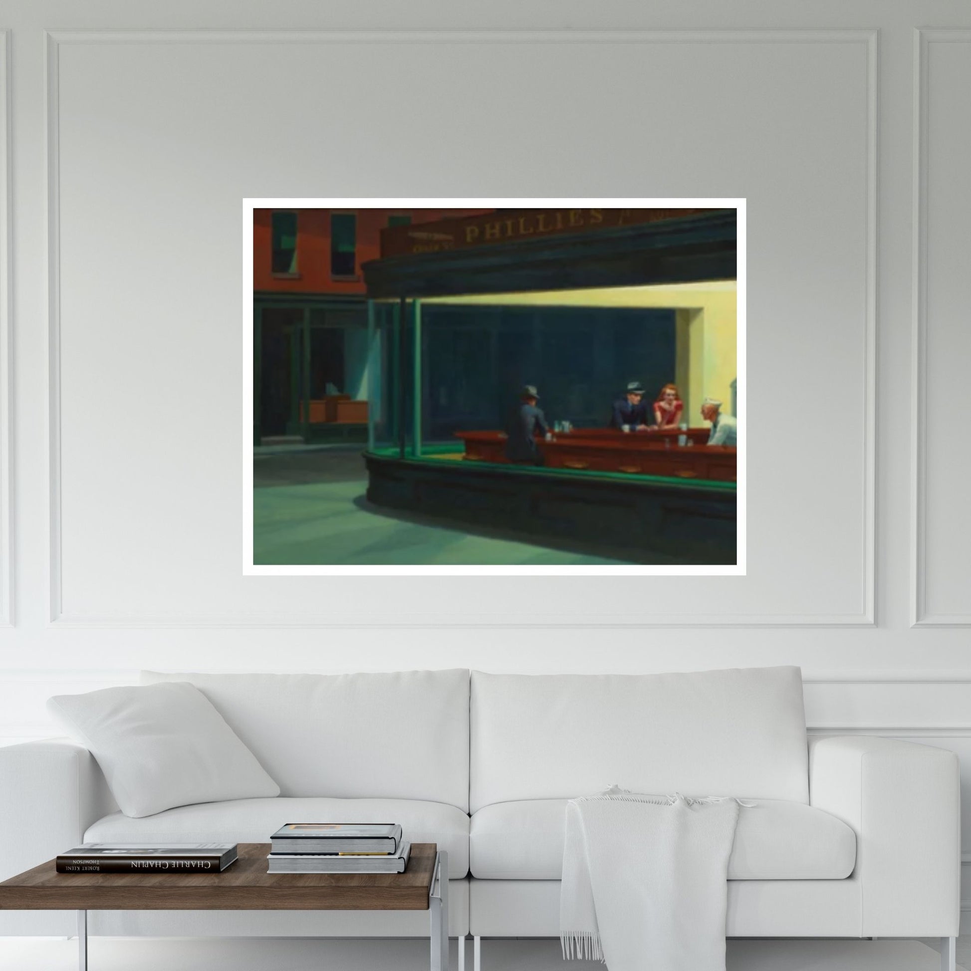 Edward Hopper : Nighthawks (1942) Canvas Wall Art Print Poster - Y Canvas