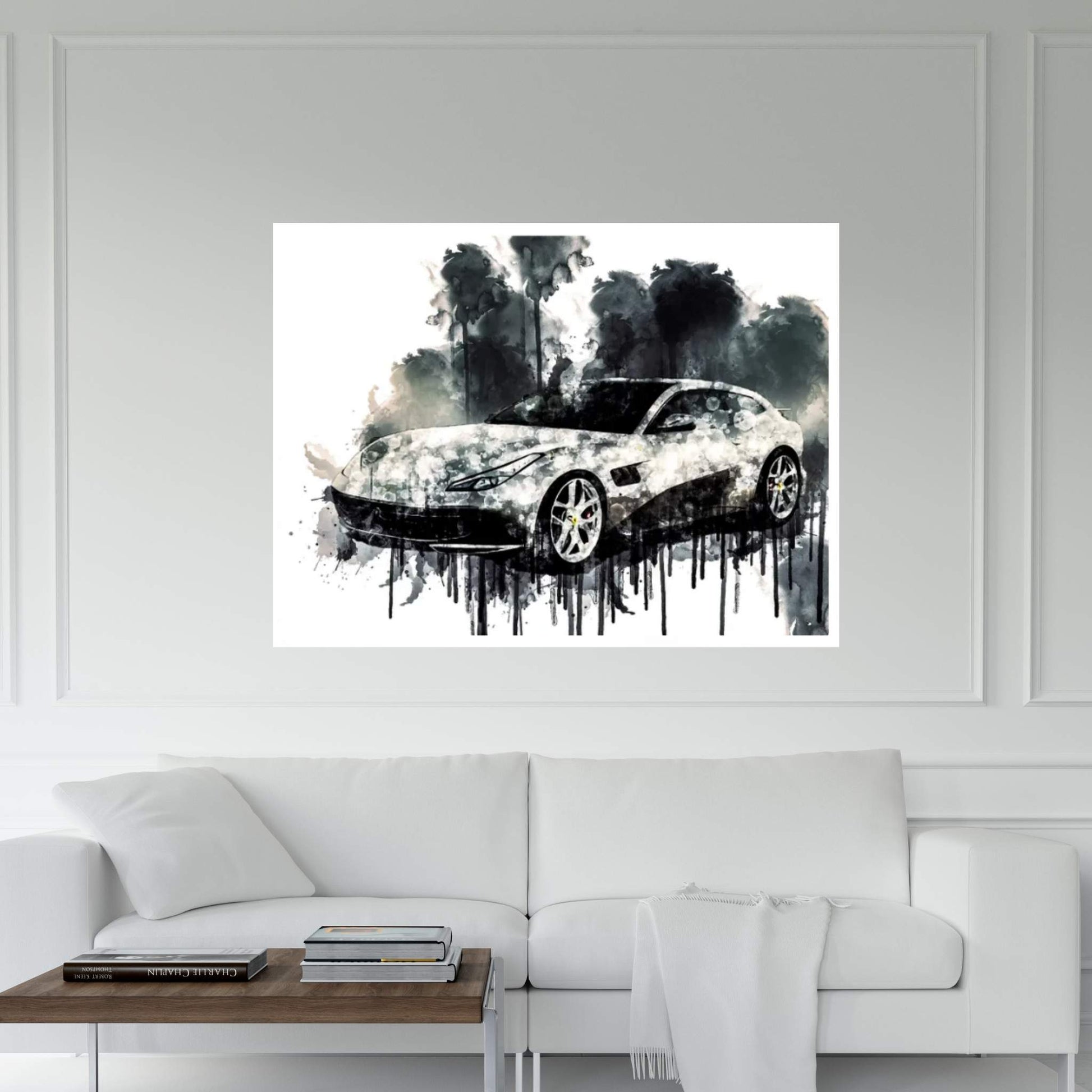 Car 2017 Ferrari GTC4Lusso T Canvas Wall Art - Y Canvas