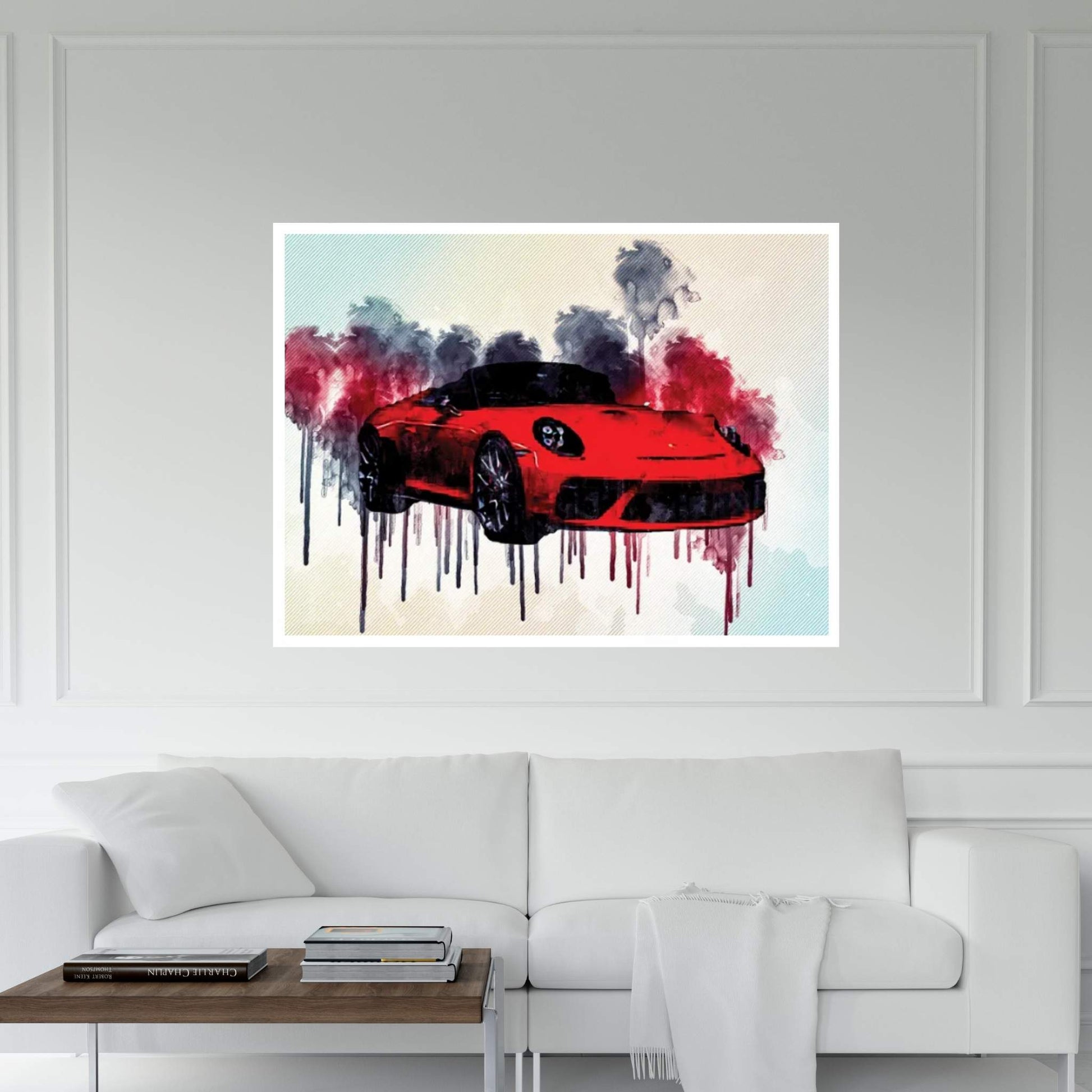 Porsche 911 Speedster Ii Concept 2018 Red Sports Tuning Front View Exterior German Sports Cars Canvas Wall Art - Y Canvas