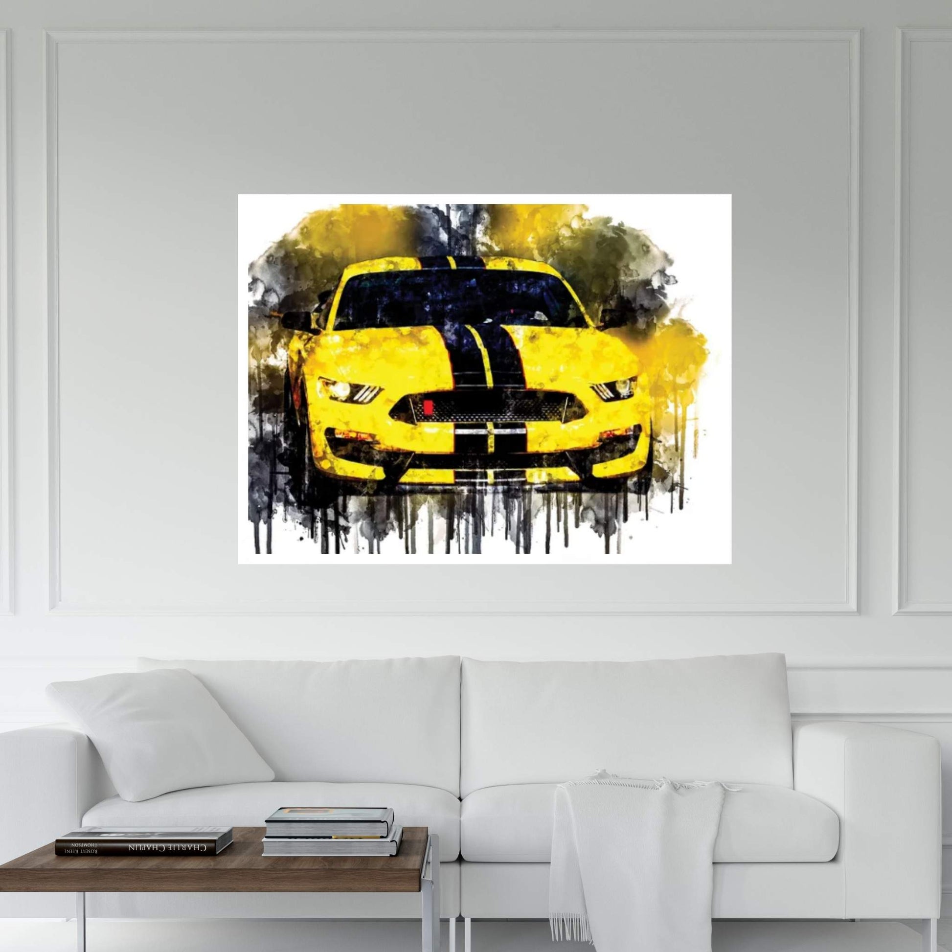 2017 Ford Mustang Shelby GT350 Sports Car Canvas Wall Art - Y Canvas